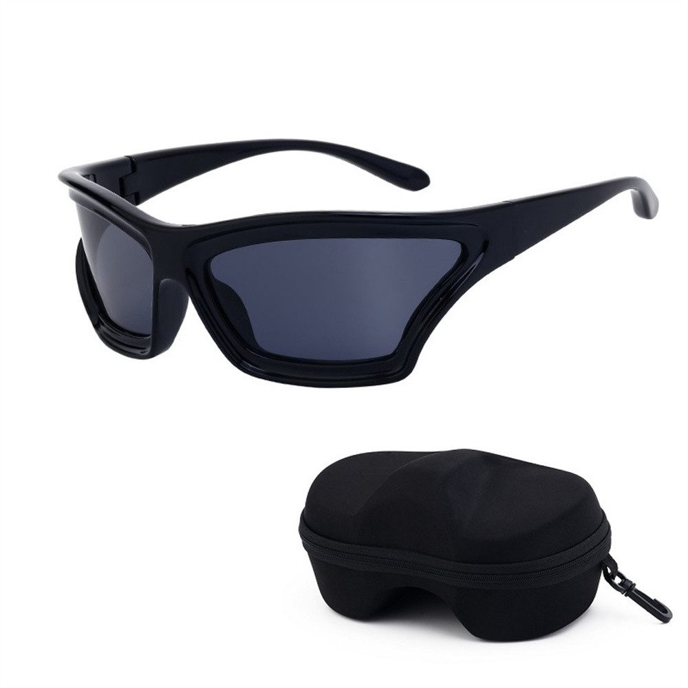 Refttenw Sonnenbrille UV-Schutz Sonnenbrille für Damen Herren mit Очкиetui Vollrand-Sonnenbrille