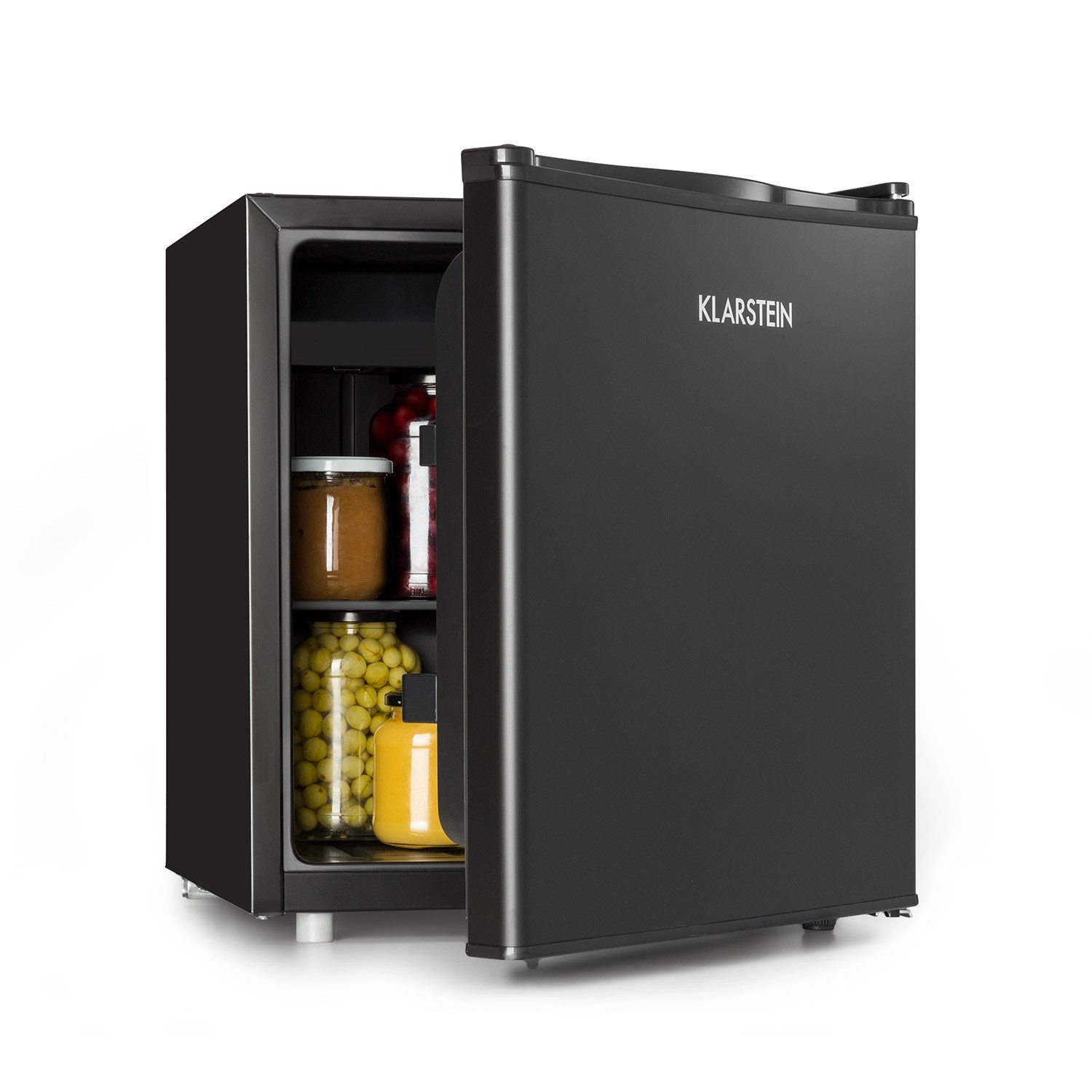 Klarstein Table Top Kühlschrank HEA14-Odsidian-48 10045834, 50 cm hoch, 44.5 cm breit, Bier Hausbar Getränkekühlschrank Hotel Mini Fridge