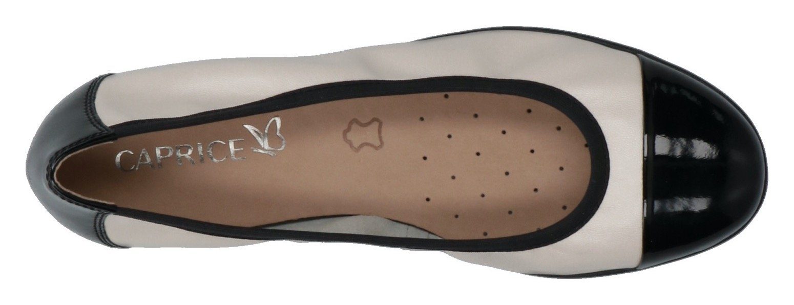 Caprice Ballerina Loafer, Slipper, Festtags Schuh mit Lack-Details