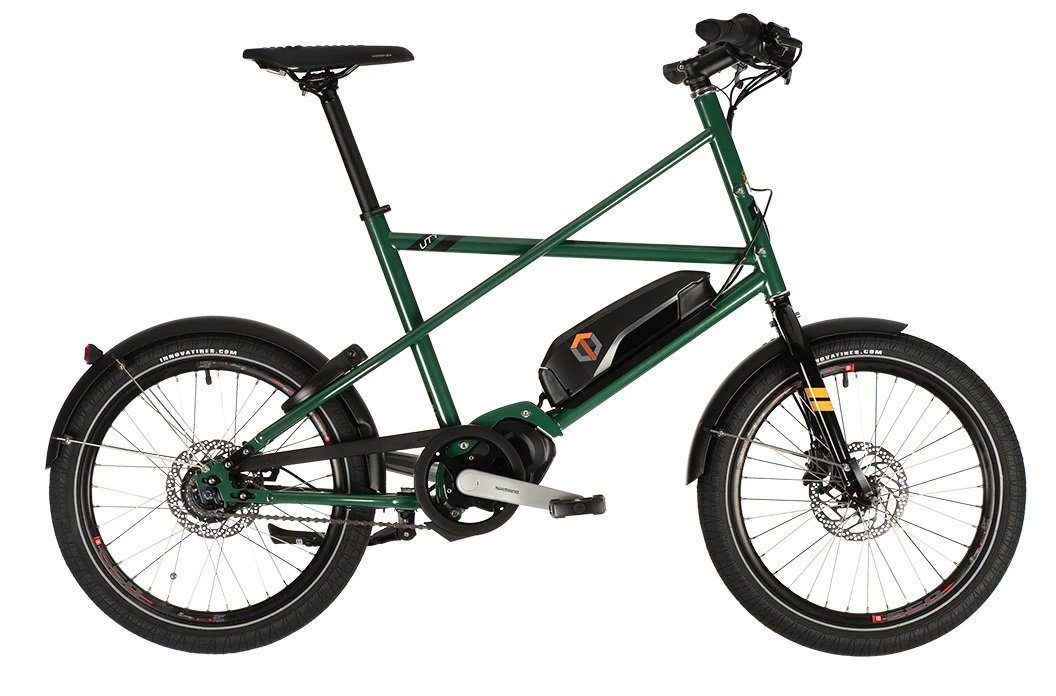 Cooper E-Bike UTY 8, 8 Gang Shimano Nexus Schaltwerk, Nabenschaltung, Mittelmotor, 500 Wh Nabendynamo, 8-Gang-Schaltung, 20 Zoll Kompaktbike, hydraulische Scheibenbremsen Emerald