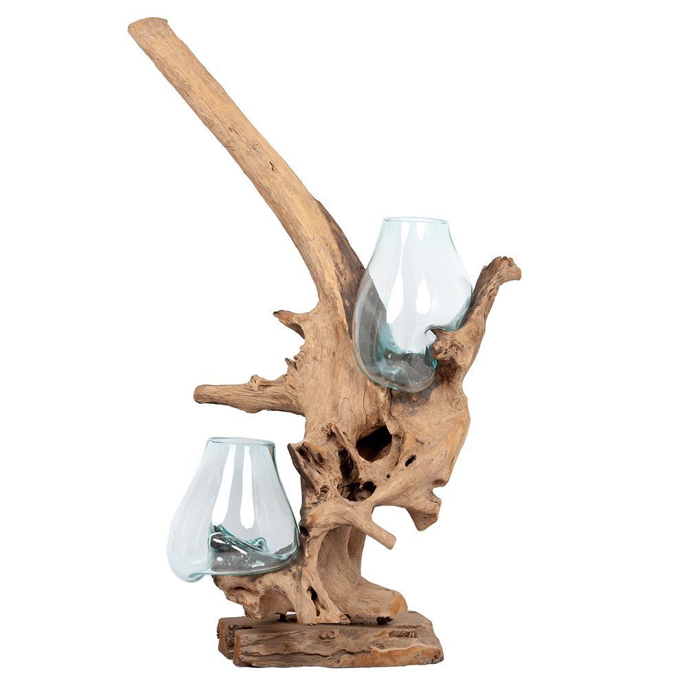 LebensWohnArt Dekoobjekt Einzigartiges Deko-Objekt DROP-DUO ca. H150cm Teakholz