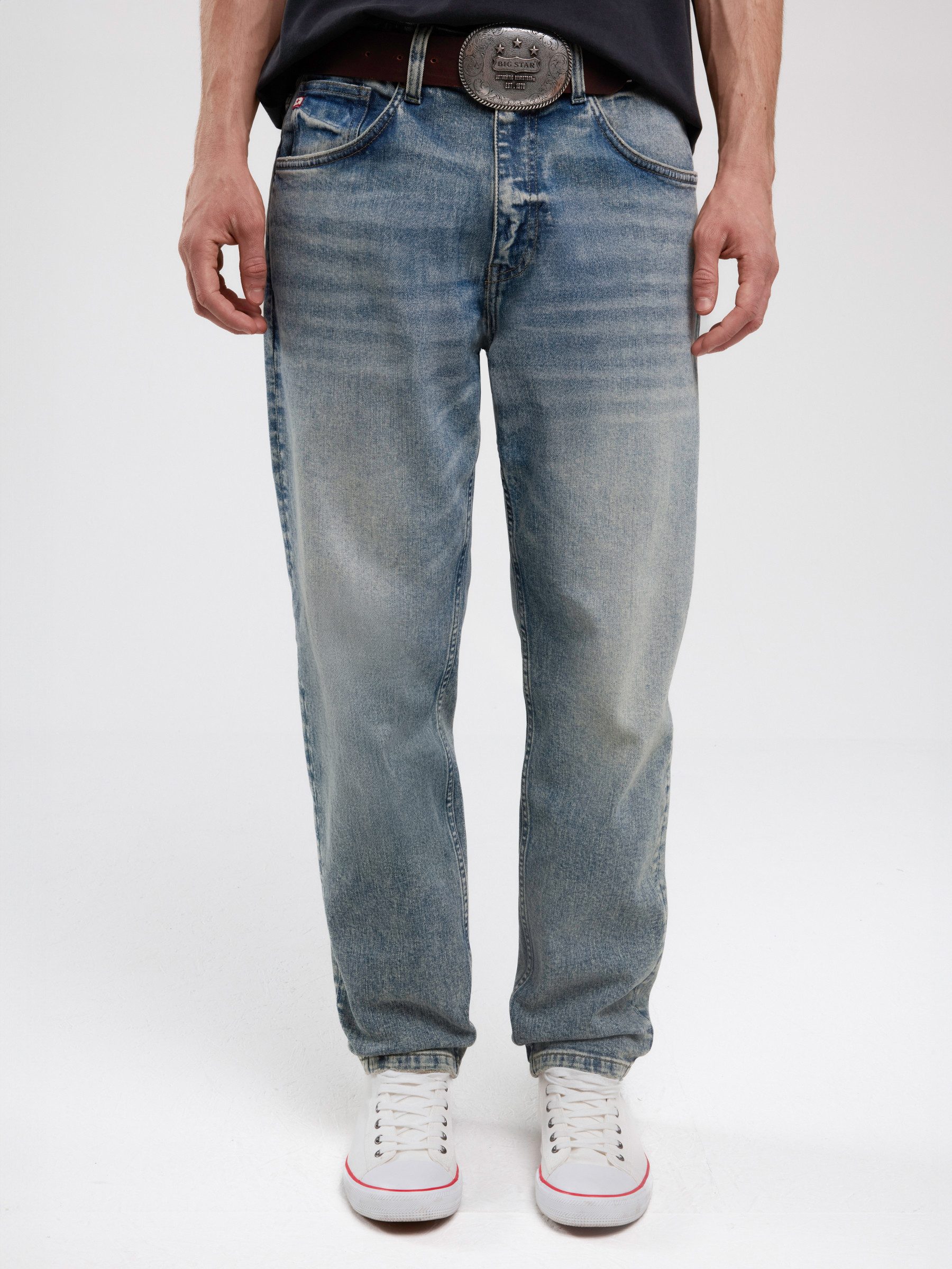 BIG STAR Tapered-fit-Jeans ATES normale Leibhöhe