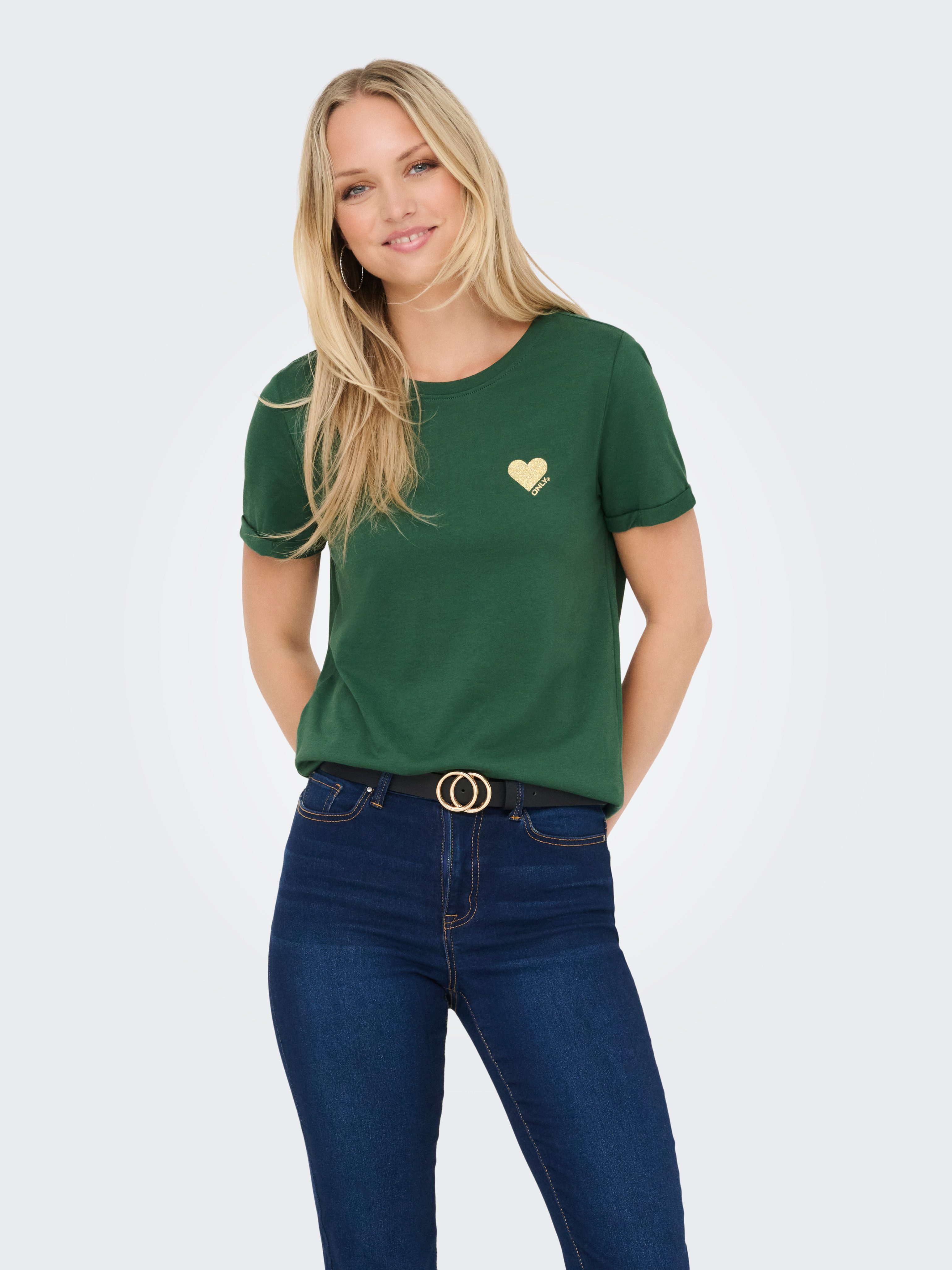 ONLY Kurzarmshirt ONLKITA S/S LOGO TOP günstig online kaufen