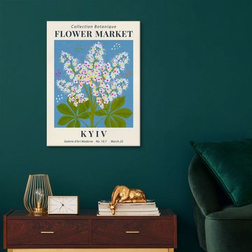 Posterlounge Leinwandbild TAlex, Flower Market Kyiv Chestnut, Wohnzimmer Modern Illustration