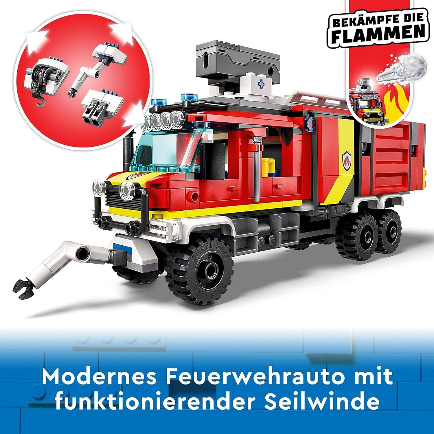 LEGO® City - Einsatzleitwagen der Feuerwehr (60374) Konstruktions-Spielset, (Fahrzeug, 502 St., 60374)