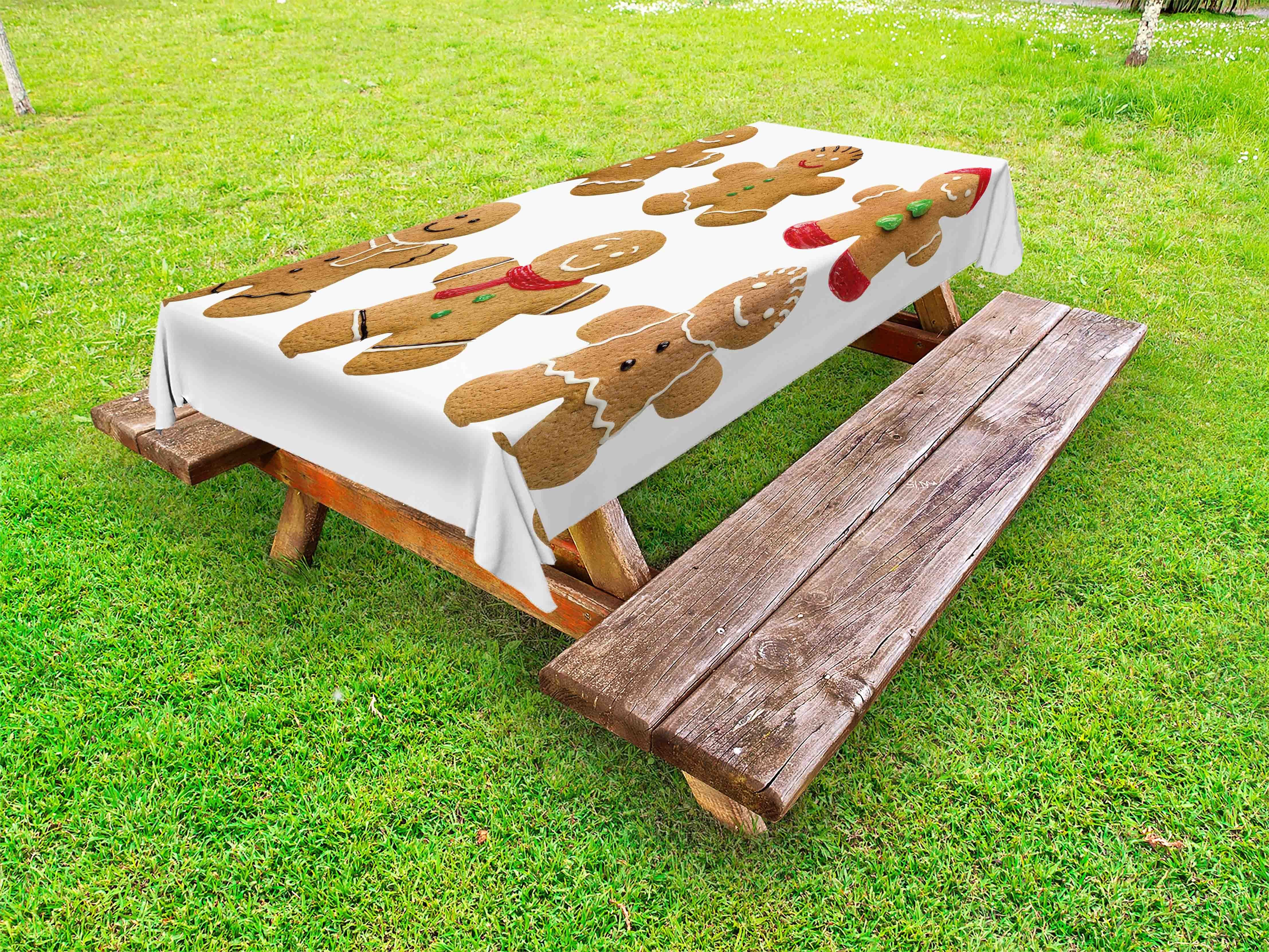 Picknick-Tischdecke, dekorative selbst Abakuhaus gemacht Tischdecke Lebkuchenmann waschbare