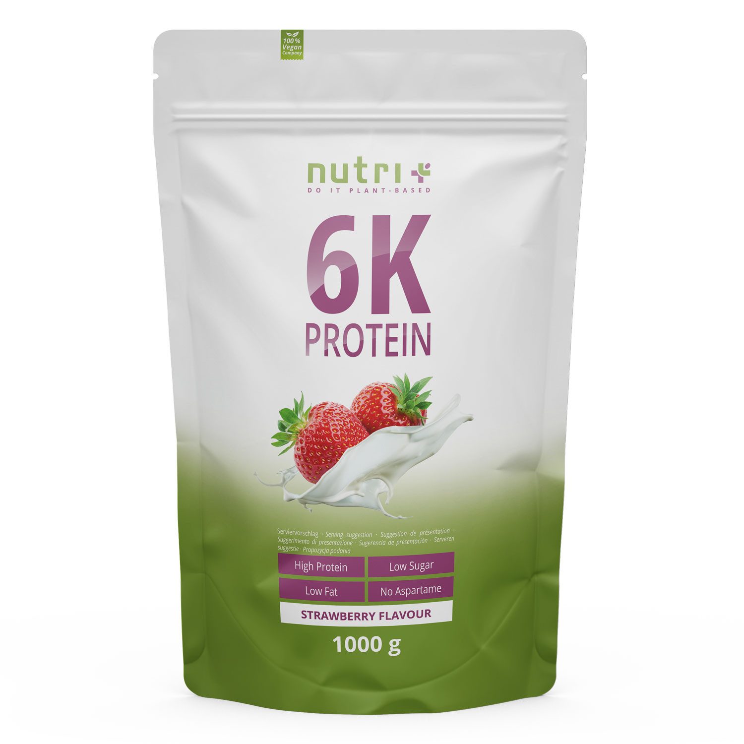 nutri+ Proteinpulver 6K Eiweiß Pulver, 1 er 1000 g