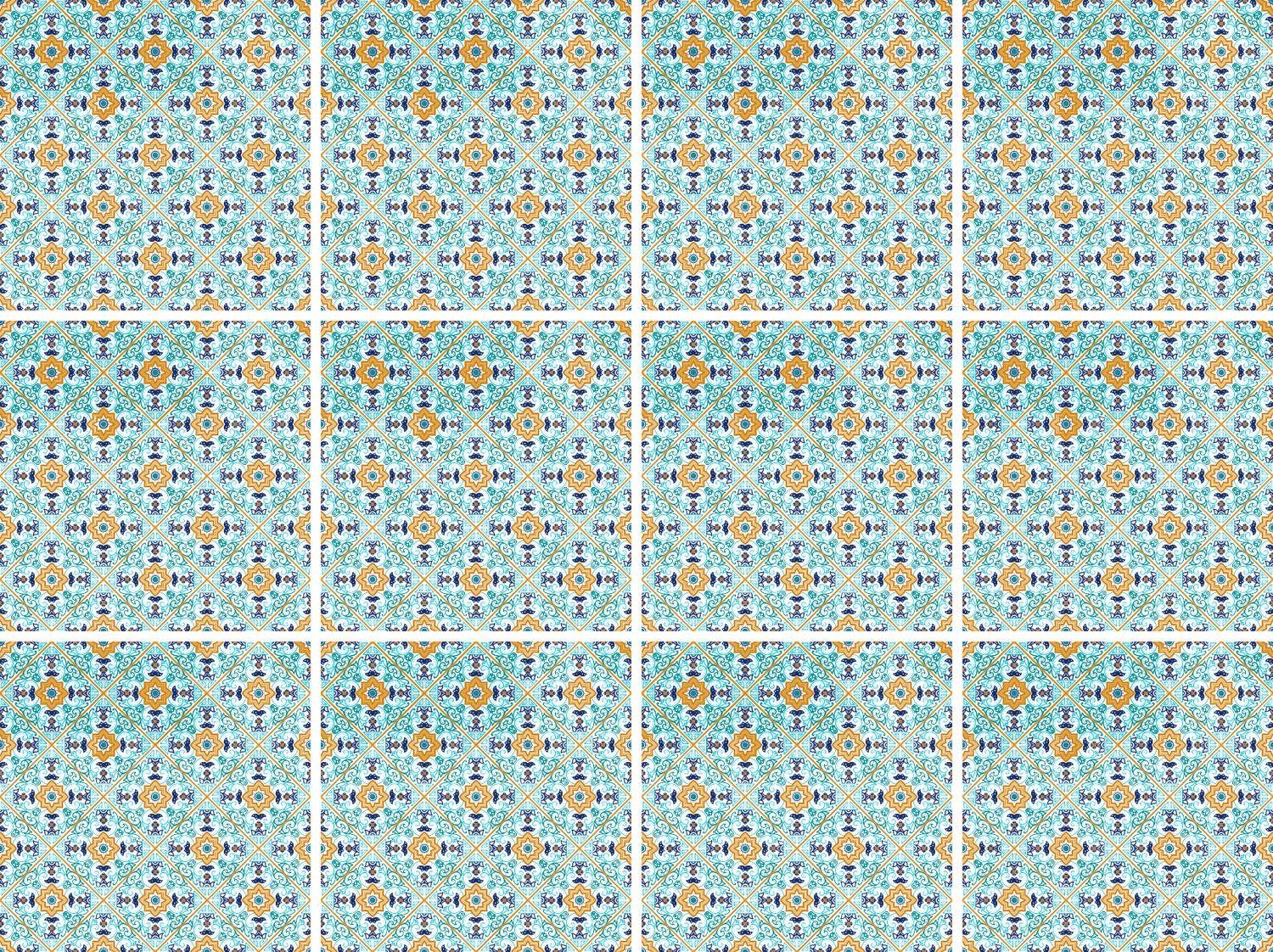 queence Fliesenaufkleber Symmetrie, Stickerfliesen, selbstklebend, Sticker, 12er Set