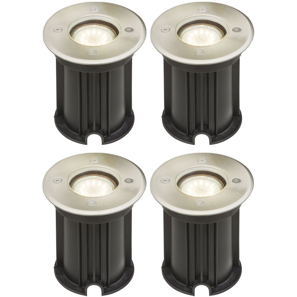 GLOBO LIGHTING LED Einbaustrahler, Leuchtmittel nicht inklusive, 4er Set Einbau Spot Прожекторы Leuchten Geh Weg Boden