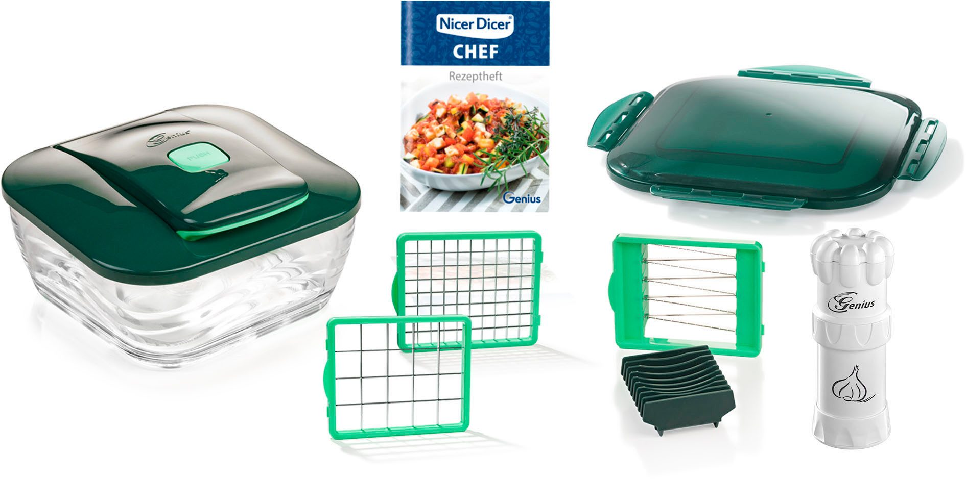 Zerkleinerer Nicer Dicer Chef inkl. Knoblauch-Schneider G5, Set 10-tlg.