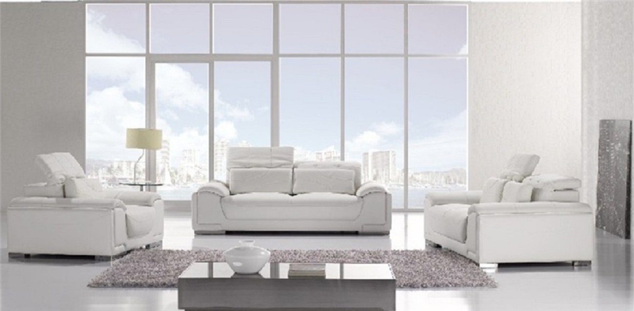 JVmoebel Sofa Couchen Sitzer Set Sofa, Polster in Leder Sofas Sofagarnitur Europe 311 Design Made