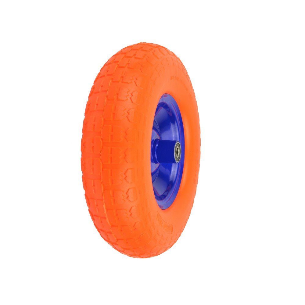 Schubkarren-Rad Schubkarrenrad Polyurethan 4.00-6 PU orange (1 St), Typ 4.00-6