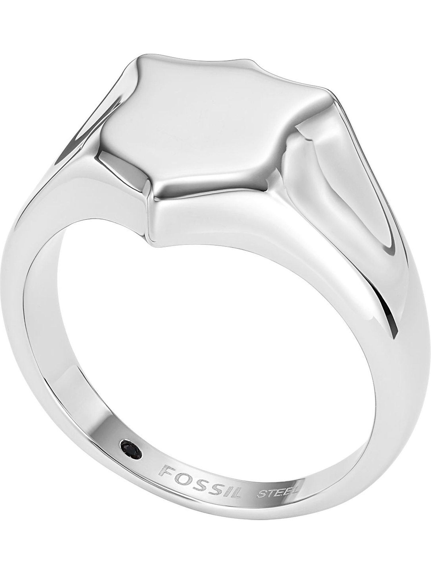 Fingerring Fossil Herren-Herrenring Edelstahl