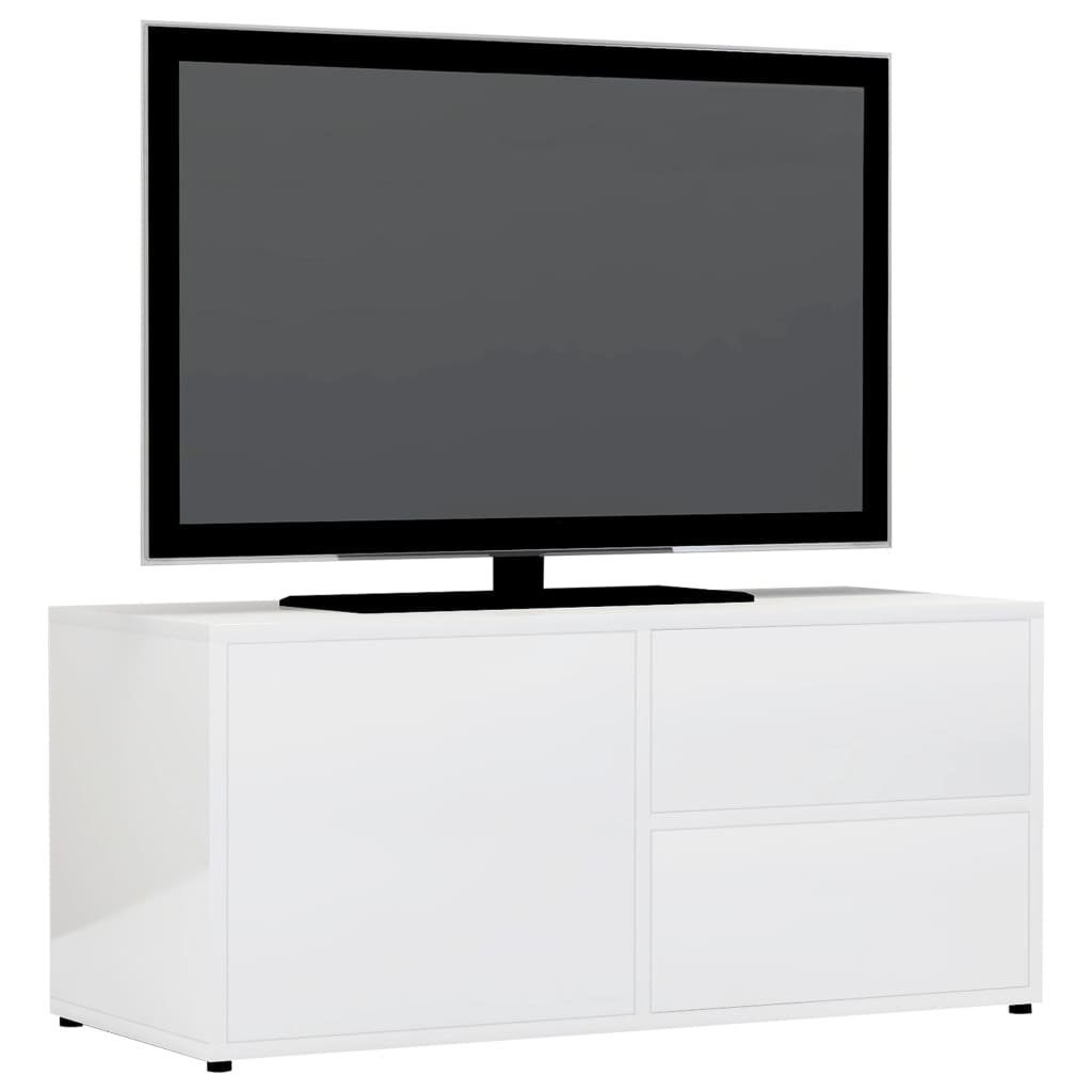 Hochglanz-Weiß cm TV-Schrank Holzwerkstoff furnicato 80x34x36