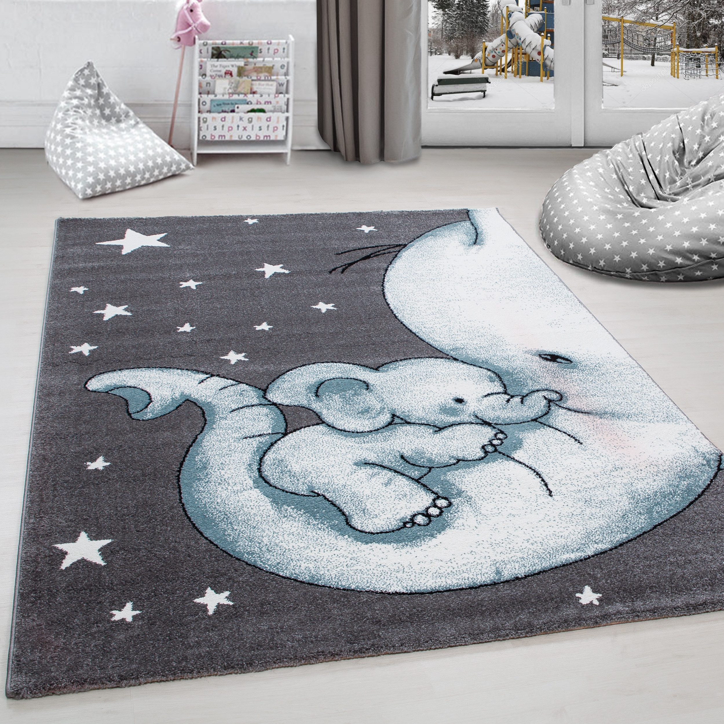 Carpettex Kinderteppich Elefant-Design, Läufer, Höhe: 11 mm, Kinderteppich günstig online kaufen
