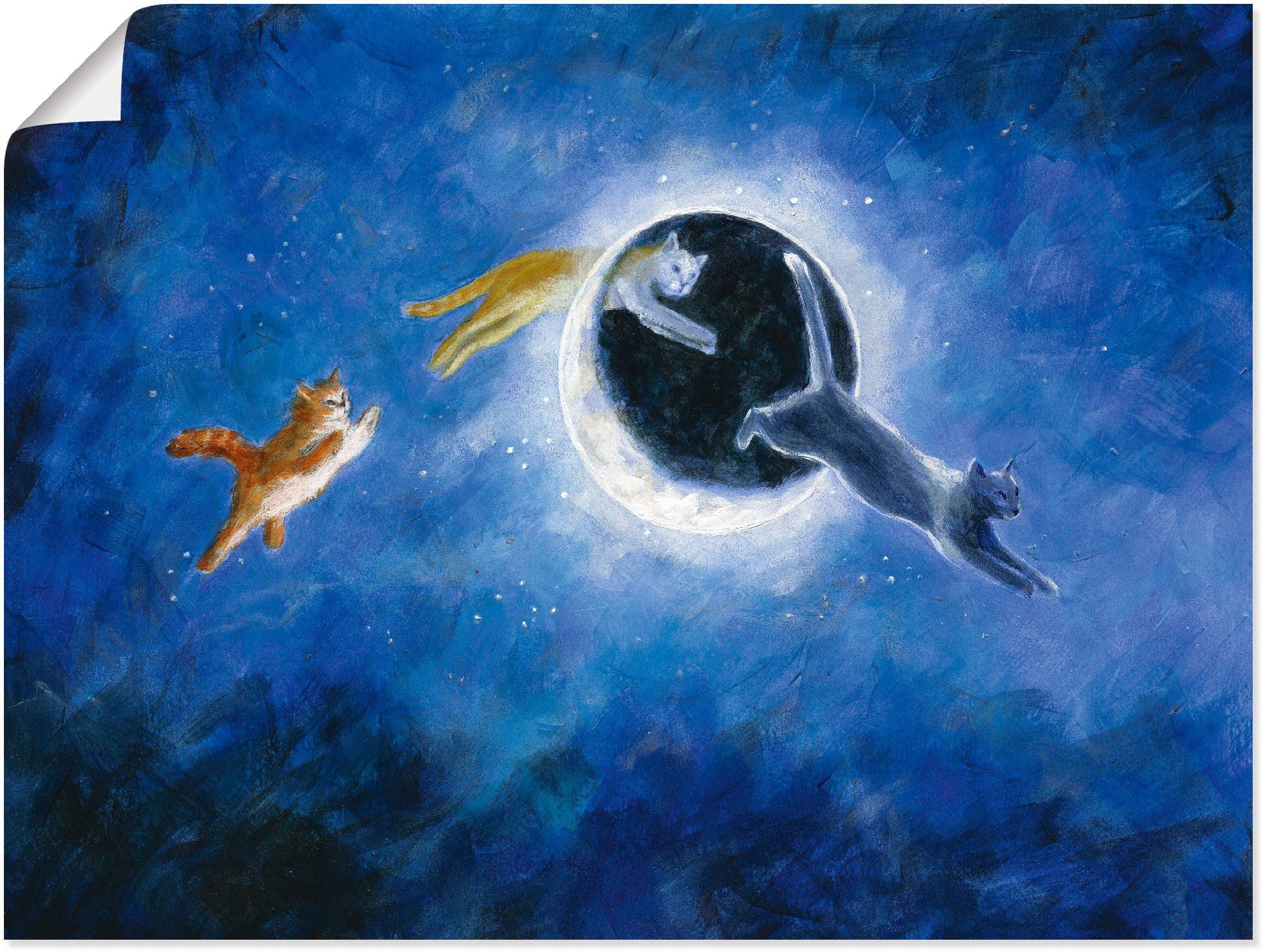 Artland Poster In der Nacht sind alle Katzen grau, Haustiere (1 St), ohne Rahmen