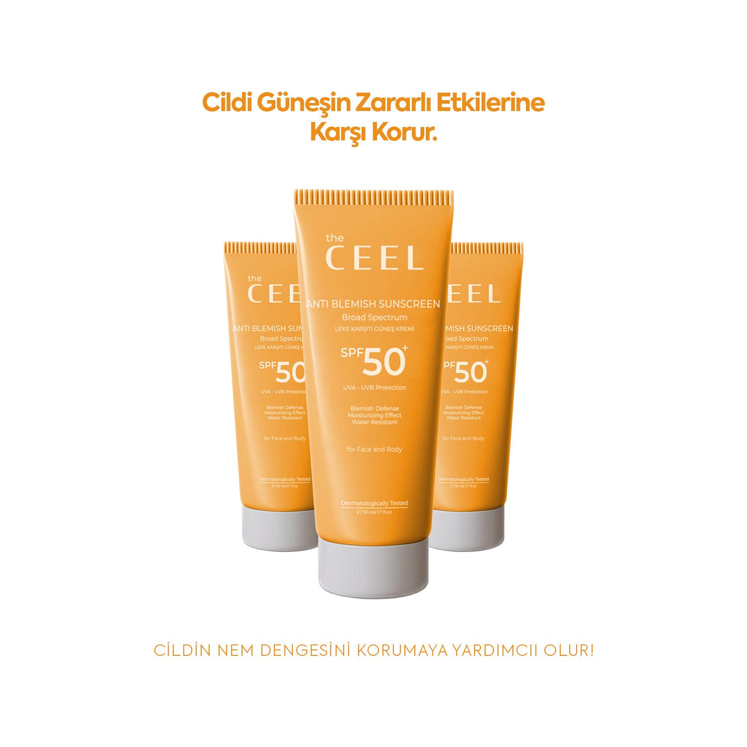 THE CEEL Sonnenschutzcreme Fleckenreduzierend Sonnencreme-hoher Schutz für alle Hauttypen Pflege, Natürliche Inhaltsstoffe, Spf 50. 50 ml