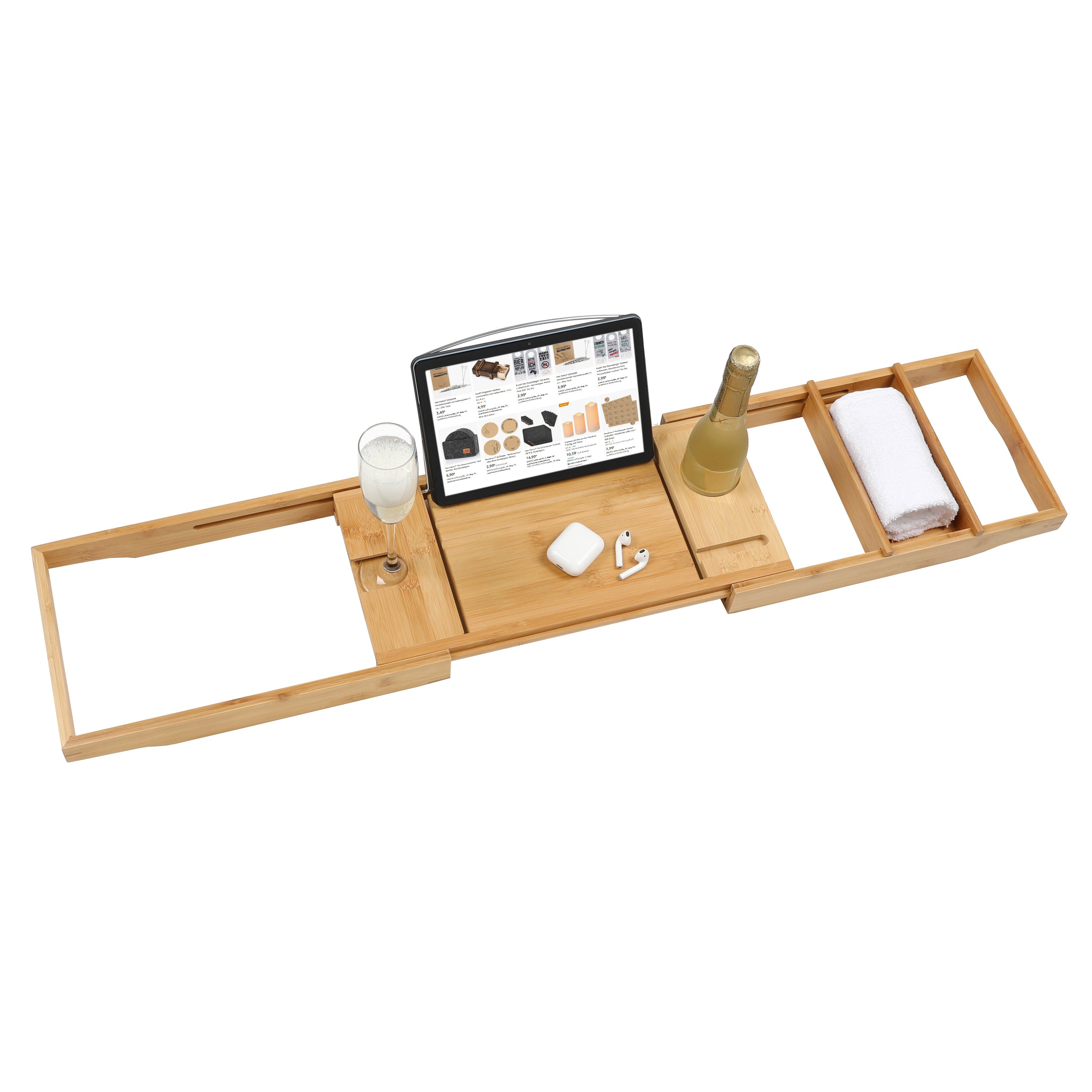 VanHenry Badewannenablage verstellbar, mit Getränkehalter und Ablage, 75 - günstig online kaufen