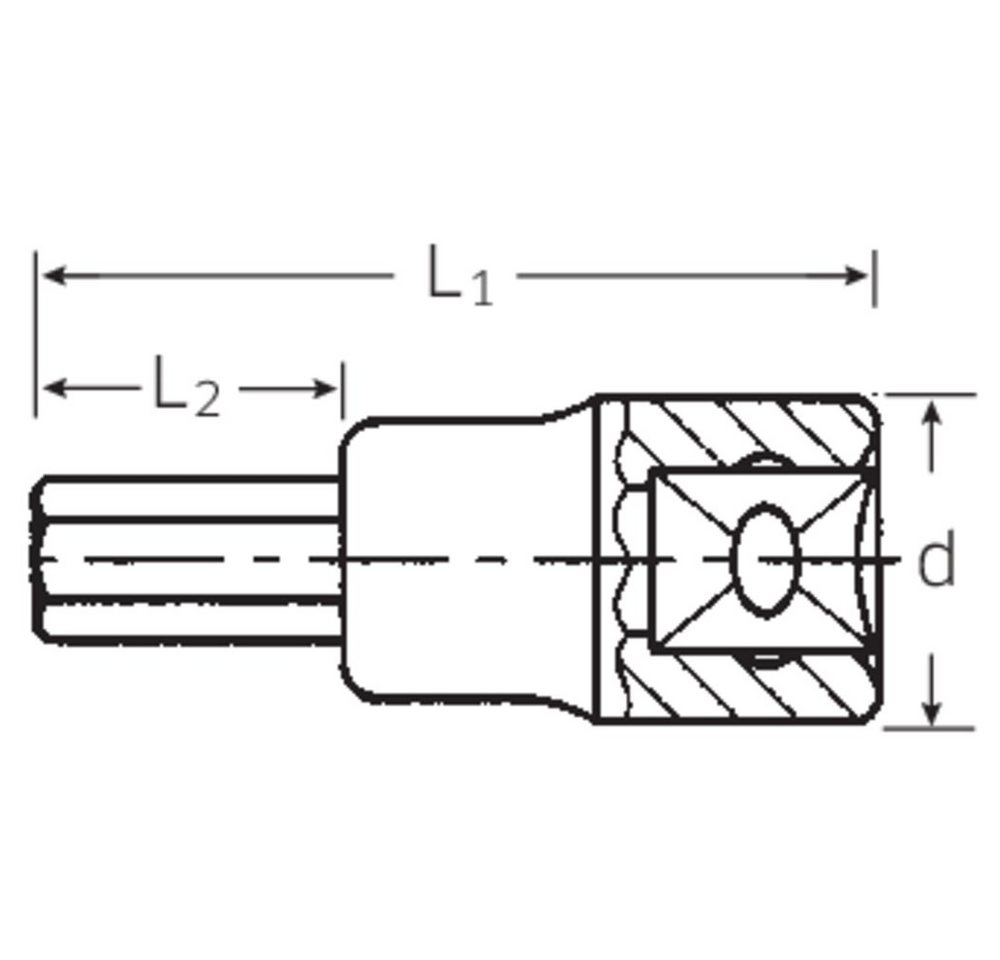 Thumbnail - Stahlwille Steckschlüssel Stahlwille 49 4 02050004 Innen-Sechskant Steckschlüssel-Bit-Einsatz 4
