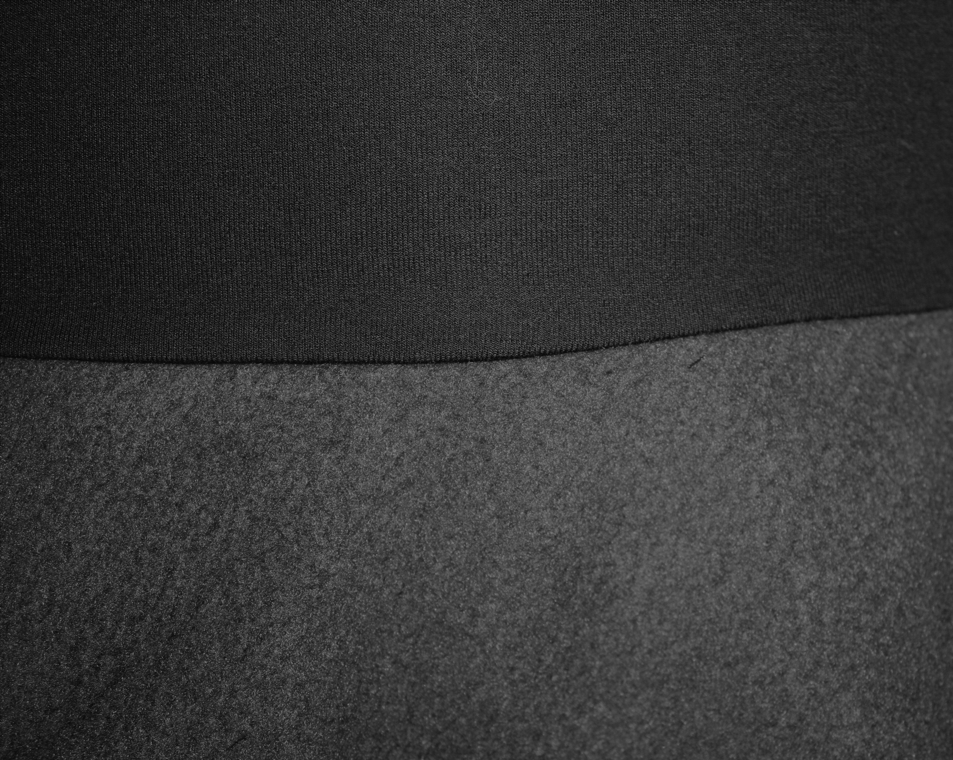 dunkle Anthrazit elastischer design Bund Fleece 57cm Bund A-Linien-Rock Schwarz