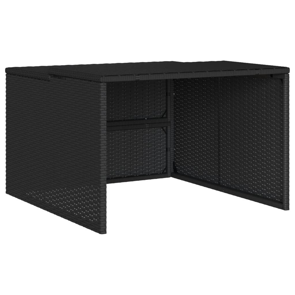vidaXL Mähroboter-Garage Mähroboter-Garage Schwarz 86x90x52/57 cm Poly Rattan, (1-St) schwarz