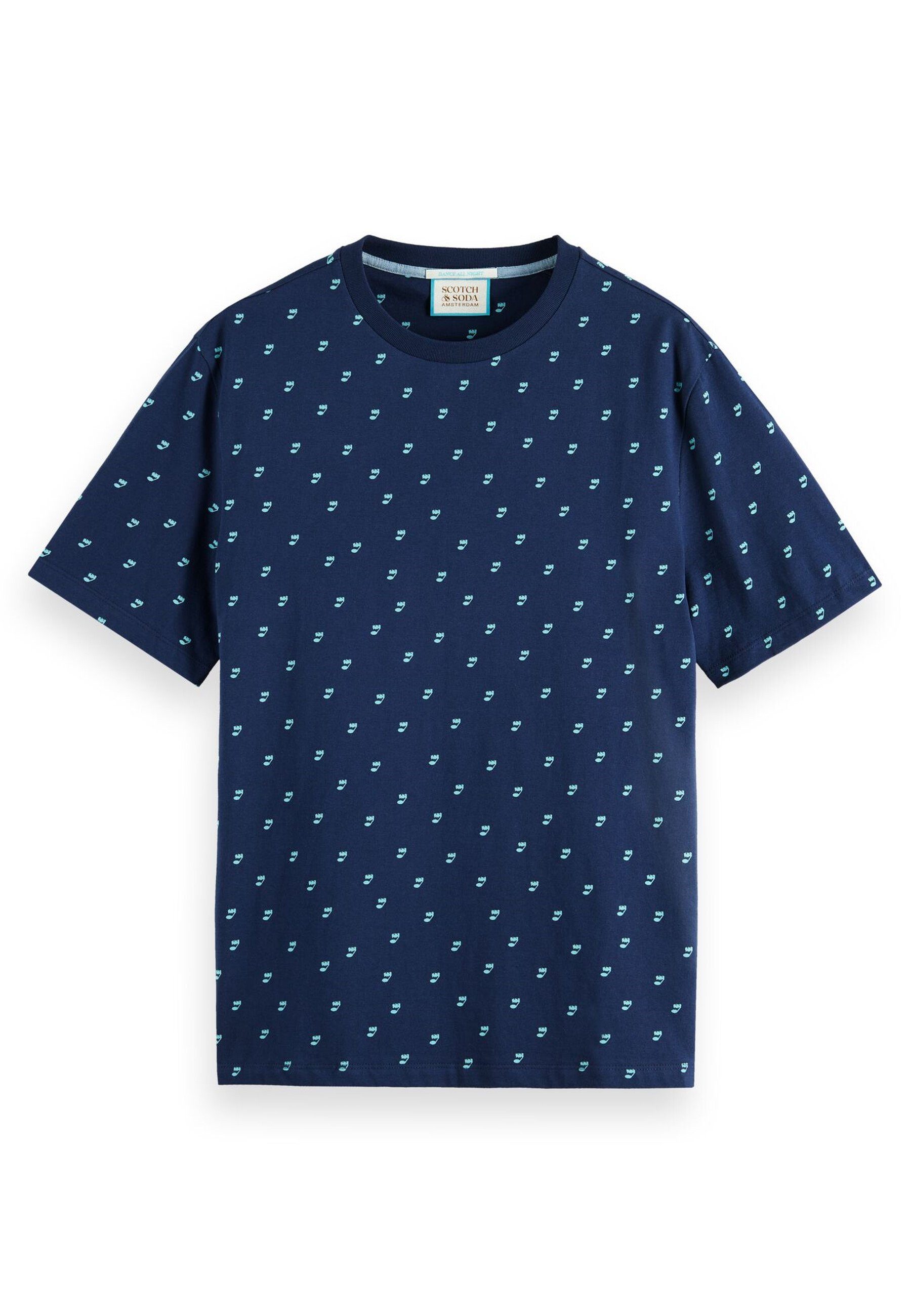 T-Shirt mit Soda Note & Musical Kurzarmshirt Scotch Alloverprint Shirt (1-tlg)