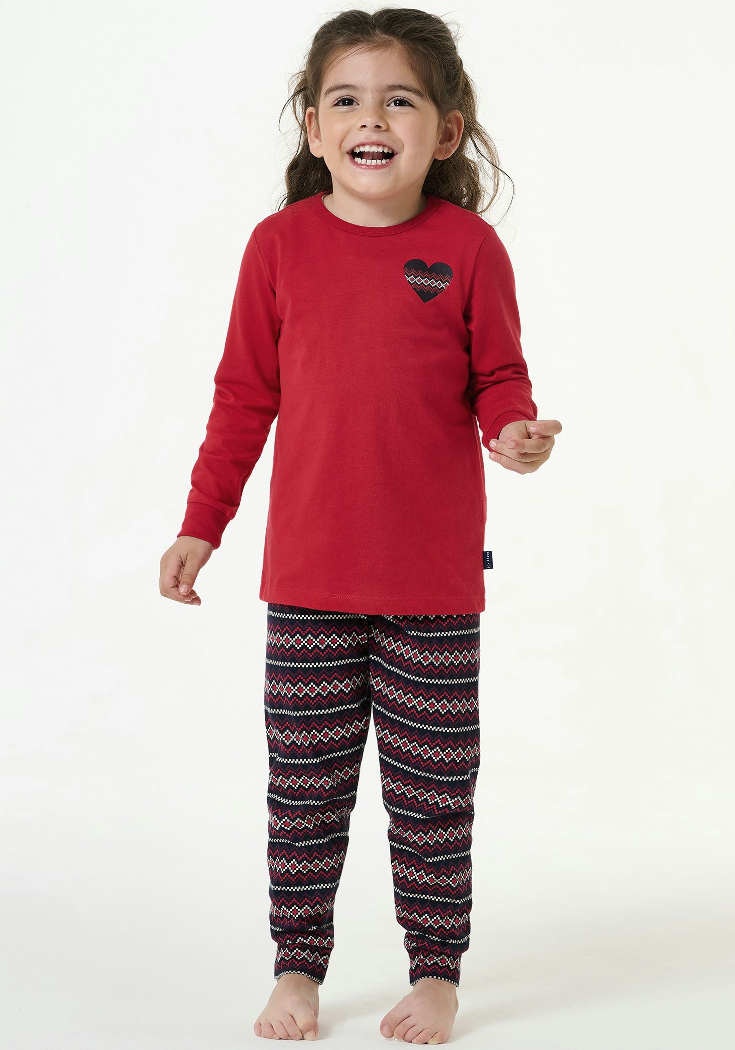 Schiesser Pyjama (2 tlg) mit kleinem Print vorn