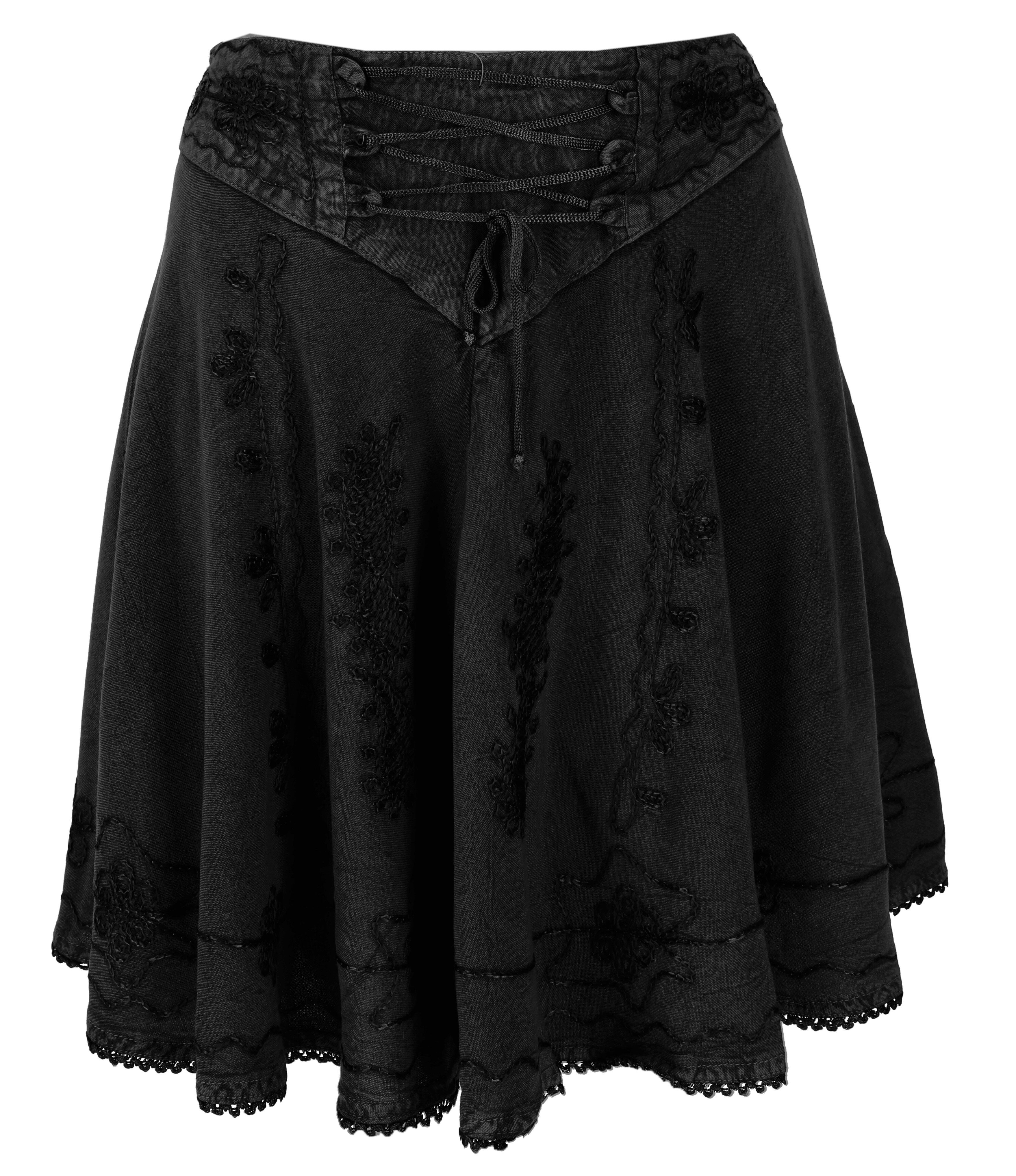 Guru-Shop Minirock Bestickter Boho Minirock - günstig online kaufen