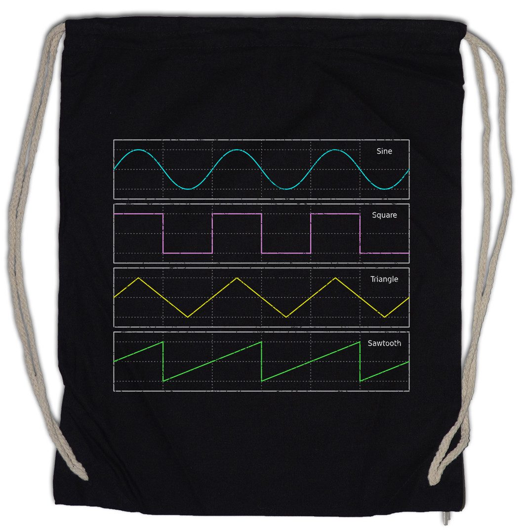 Turnbeutel Waveforms Symbols Turnbeutel Synth Synthesizer Techno Club Elektro DJ