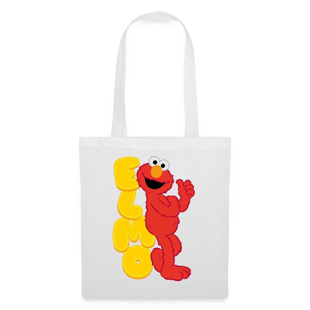Spreadshirt Henkeltasche Sesamstraße Elmo Mit Schriftzug Stoffbeutel (1-tlg)