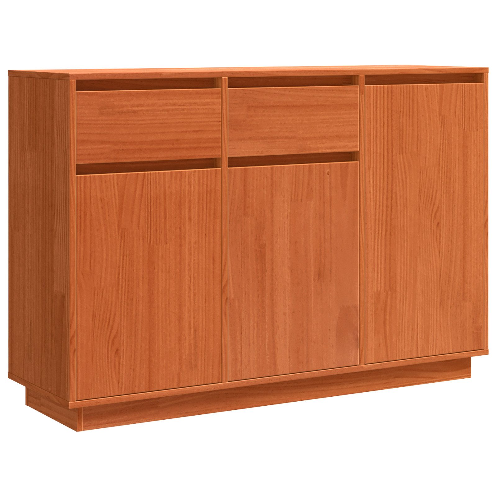 vidaXL Sideboard Sideboard Wachsbraun 110 x 34 x 75 cm Massives Kiefernholz (1 St)