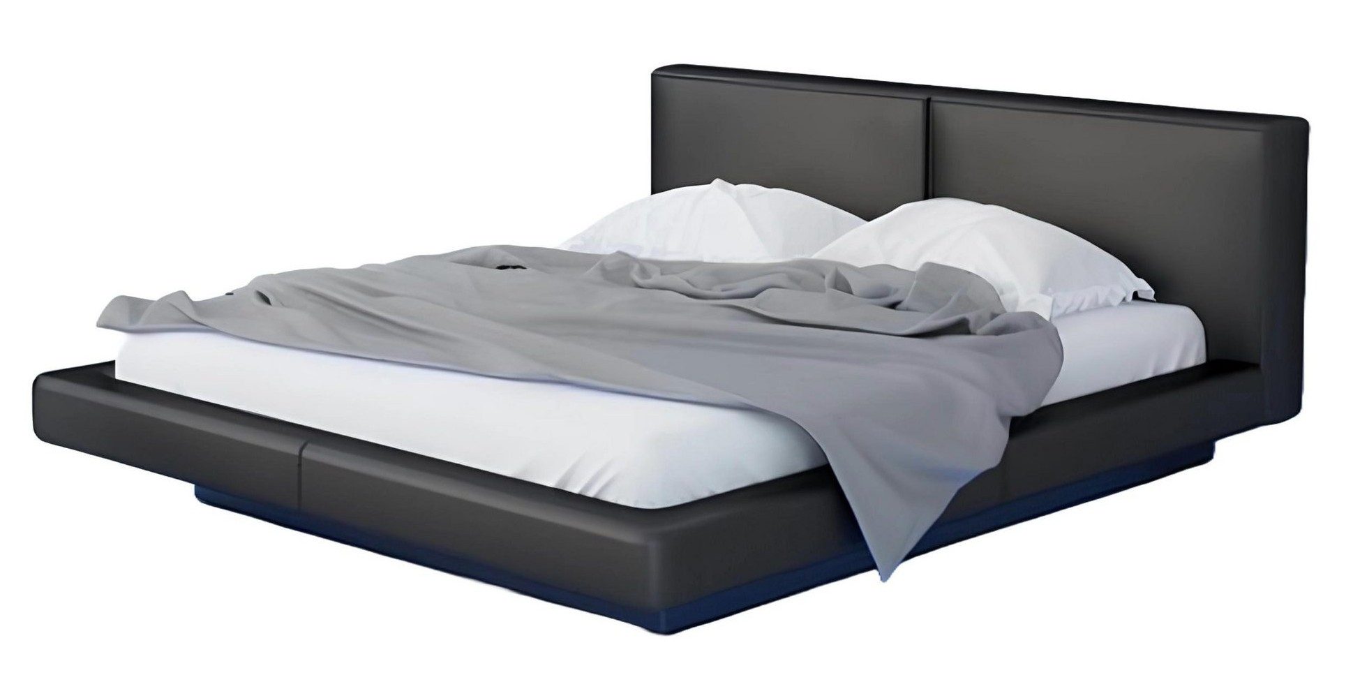 Xlmoebel Lederbett Modernes Luxus-Doppelbettgestell aus Leder für stilvolle Schlafzimmer (1-tlg., Bett B901 Material: Leder/Kunstleder oder Textil), Hergestellt in Europa