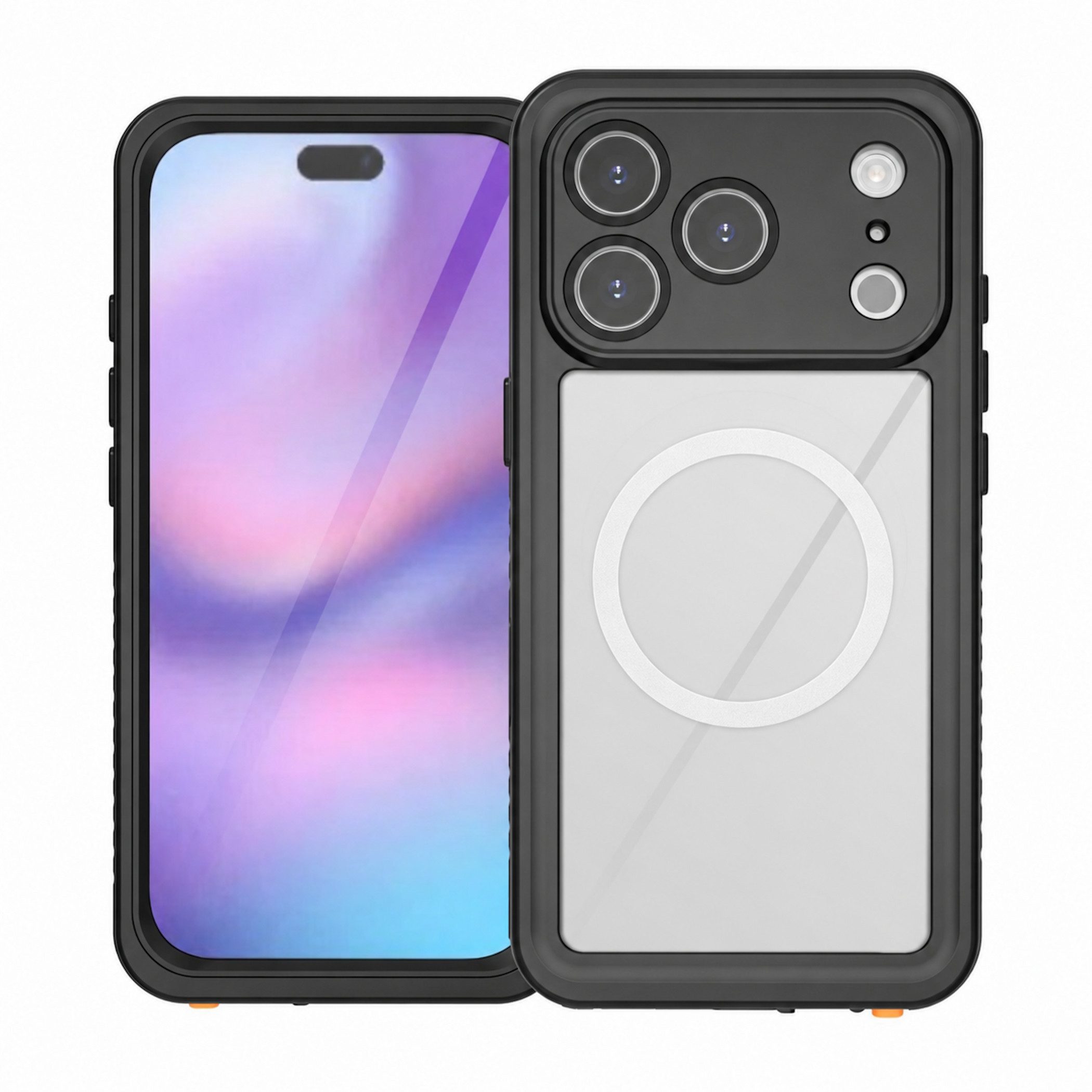 Wigento Handyhülle Wasserdicht MagSafe für Apple iPhone 17 Pro 360 Grad Full Cover, IP68 Wasserdichte und stoßfeste Schutzhülle, MagSafe-kompatibel – Bild 4 von 5