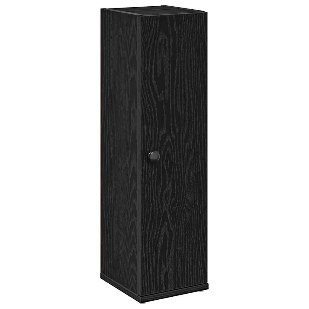 vidaXL Badezimmer-Set Badezimmerschrank mit Rollenhalter Schwarz günstig online kaufen