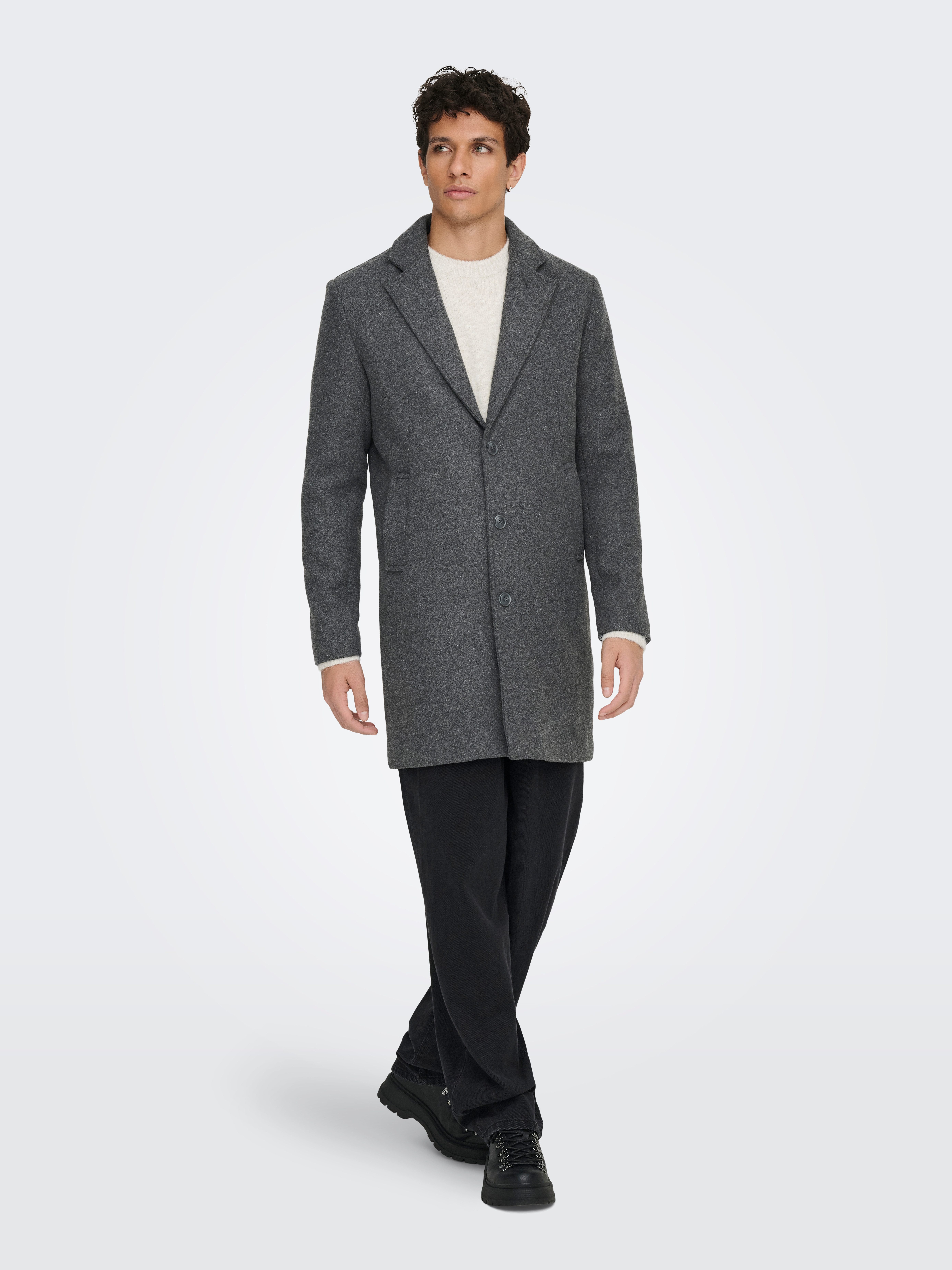 ONLY & SONS Langmantel ONSMATTHEW WOOL COAT OTW NOOS mit Wolle