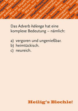 ars vivendi Spiel, Heiligs Blechle! Schwäbisches Dialekt-Quiz