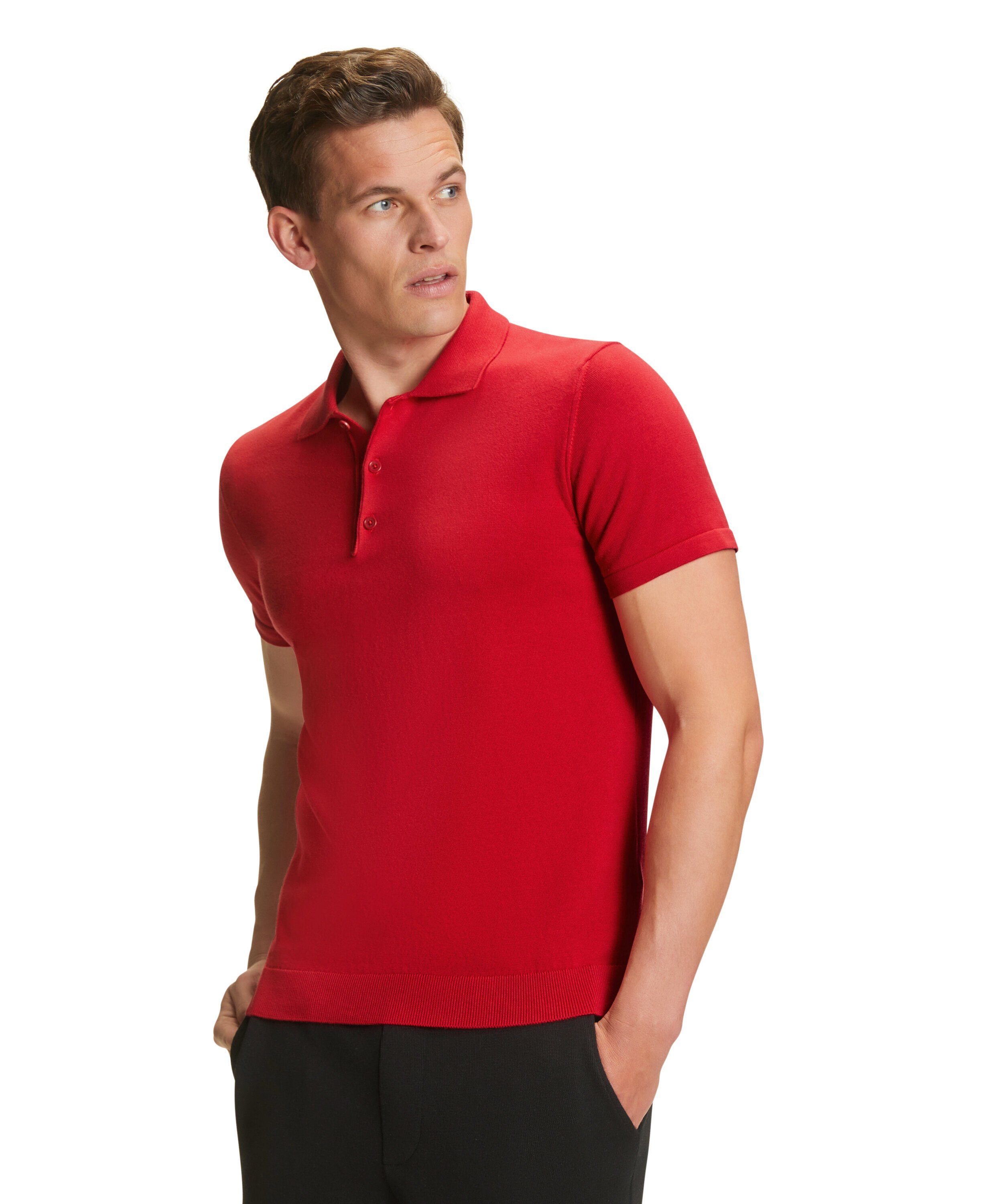 (8074) red pepper aus FALKE Poloshirt nachhaltiger Baumwolle