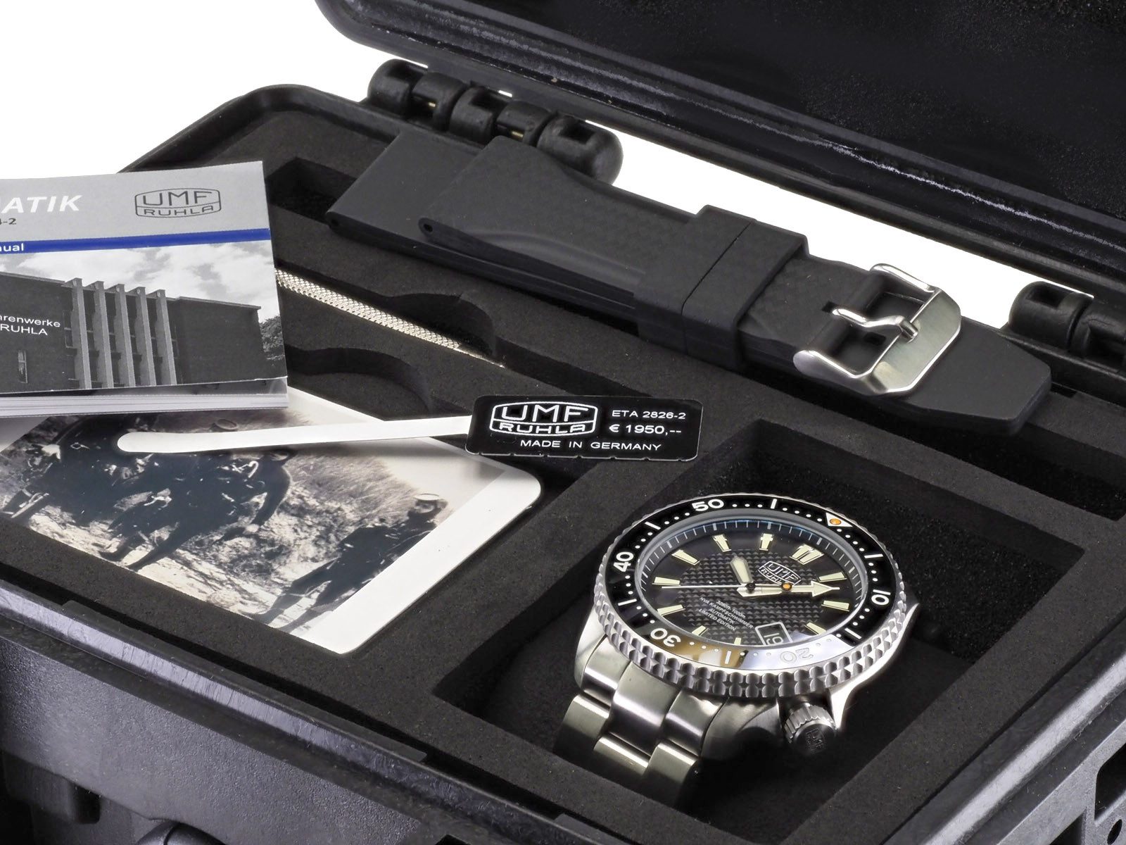 UMF Ruhla Taucheruhr Herren Uhr Automatik Limitiert ETA 2826-2 NVA Kampfschwimmer 100 ATM NVA Kampfschwimmer, Limitiert auf 99 Stück