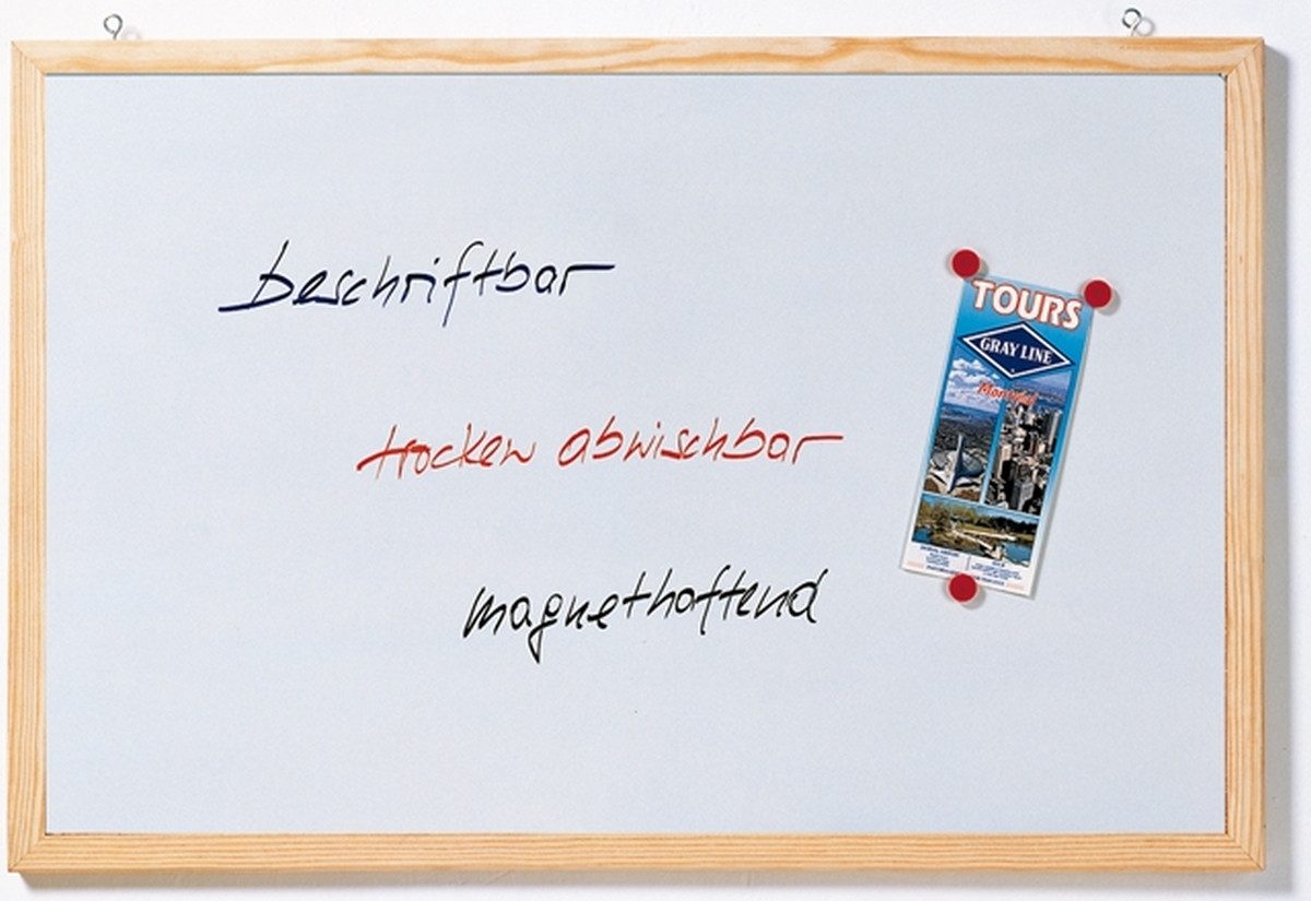 FRANKEN Magnettafel Schreibtafel CC Wandbefestigung 80x60cm weiß