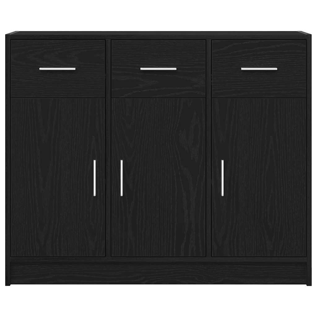 vidaXL Sideboard Sideboard Schwarze Eiche 91x28x75 cm Holzwerkstoff (1 St) – Bild 5 von 5