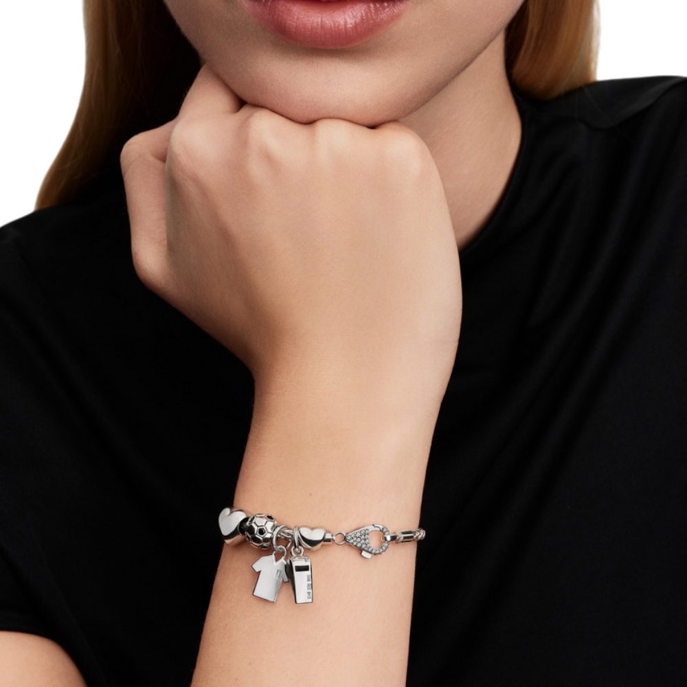Pandora Charm-Einhänger 794713C01, Pfeife, Schiedsrichter, Zirkonia