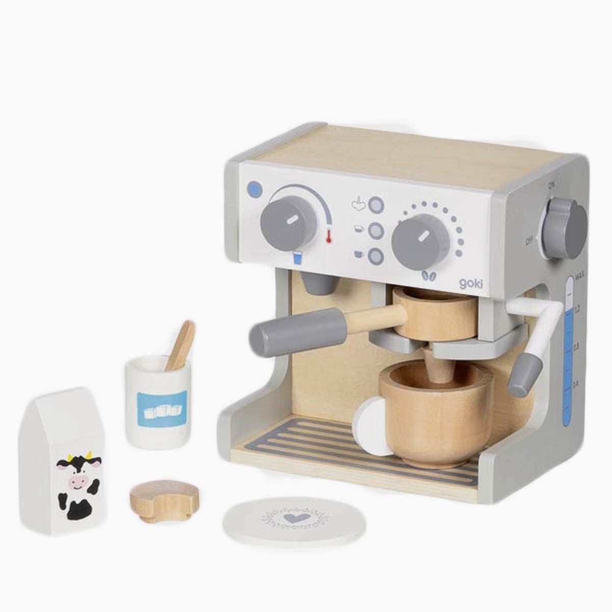 goki Kinder-Kaffeemaschine Kaffee und Teestation, (packung, 16-tlg., sparset), Detailverliebt und realistisch gestaltet