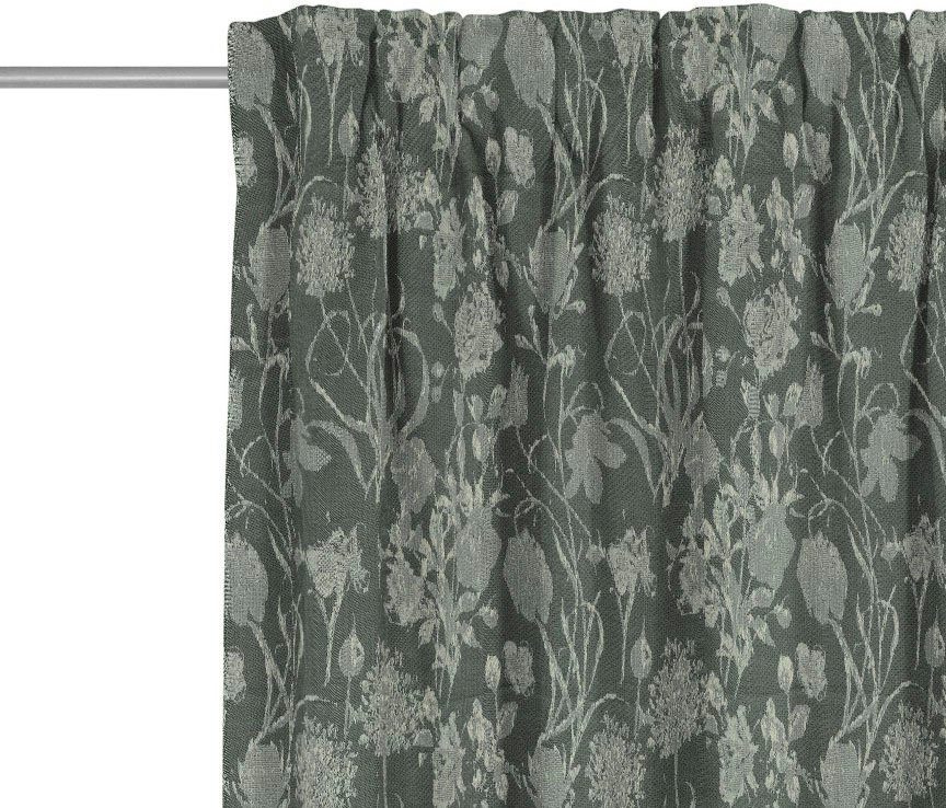 nachhaltig Flower Vorhang Cuvée, aus Multifunktionsband Olive Bio-Baumwolle St), Jacquard, blickdicht, (1 Adam,