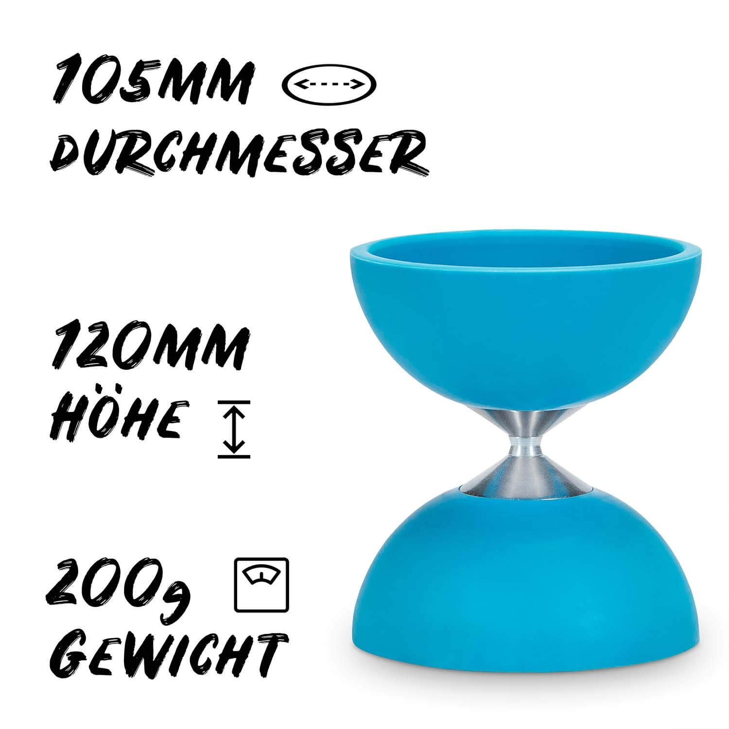 Diabolo Freizeitsport Spiel Diabolo Set Basic (türkis)