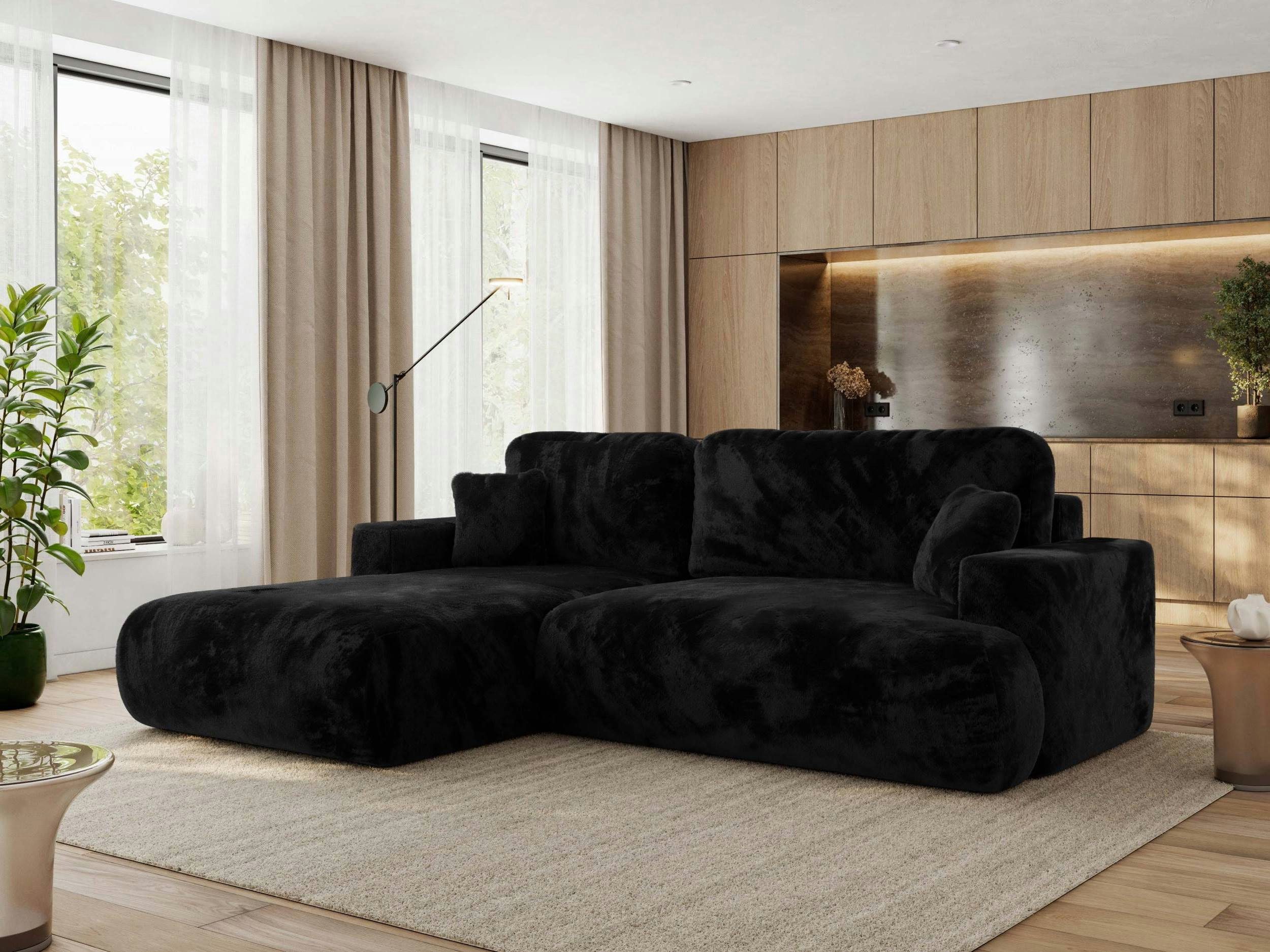 MKS MÖBEL Ecksofa OVO L, Set, mit Schlaffunktion und Bettkasten, DL-Automat, rechts/links wählbar, HR-Schaum & Wellenfedern