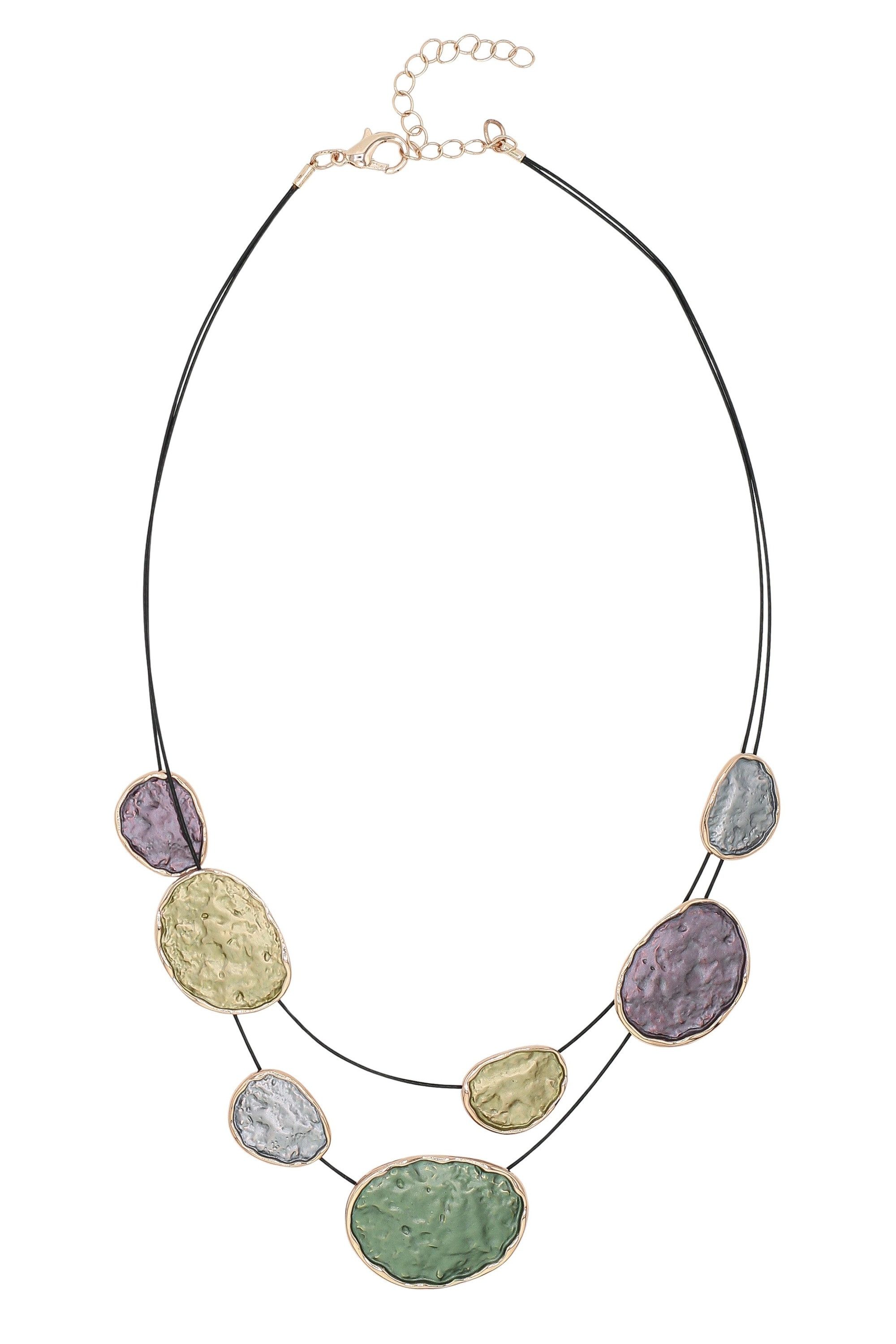 COLLEZIONE ALESSANDRO Kette mit Anhänger Aurora Linea, stilvolle Halskette mit Emaille Elementen