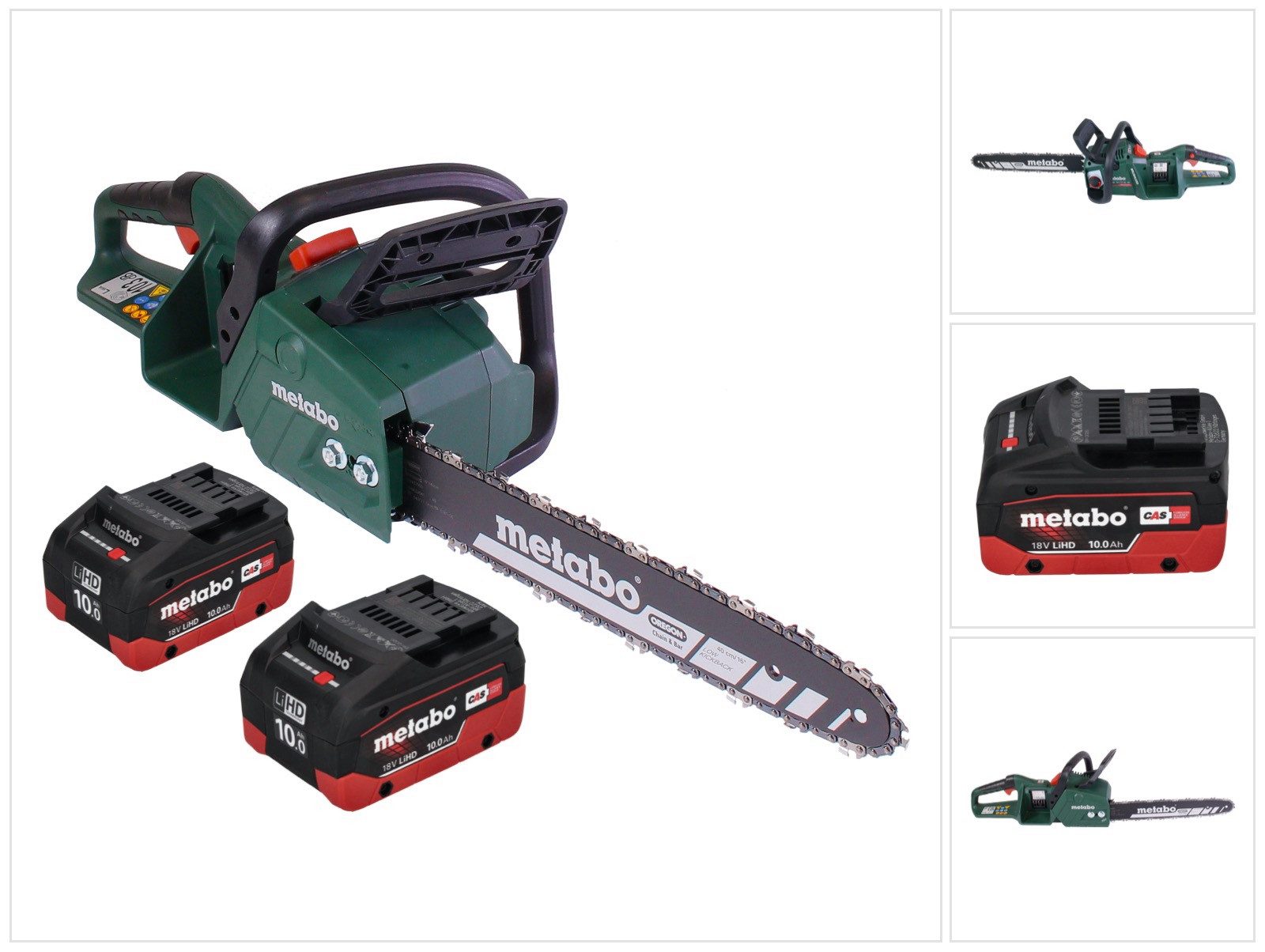 metabo Benzin-Kettensäge MS 36-18 LTX BL 40 Akku Kettensäge 36 V (2x 18 V) 40 cm 22 m/s Brus