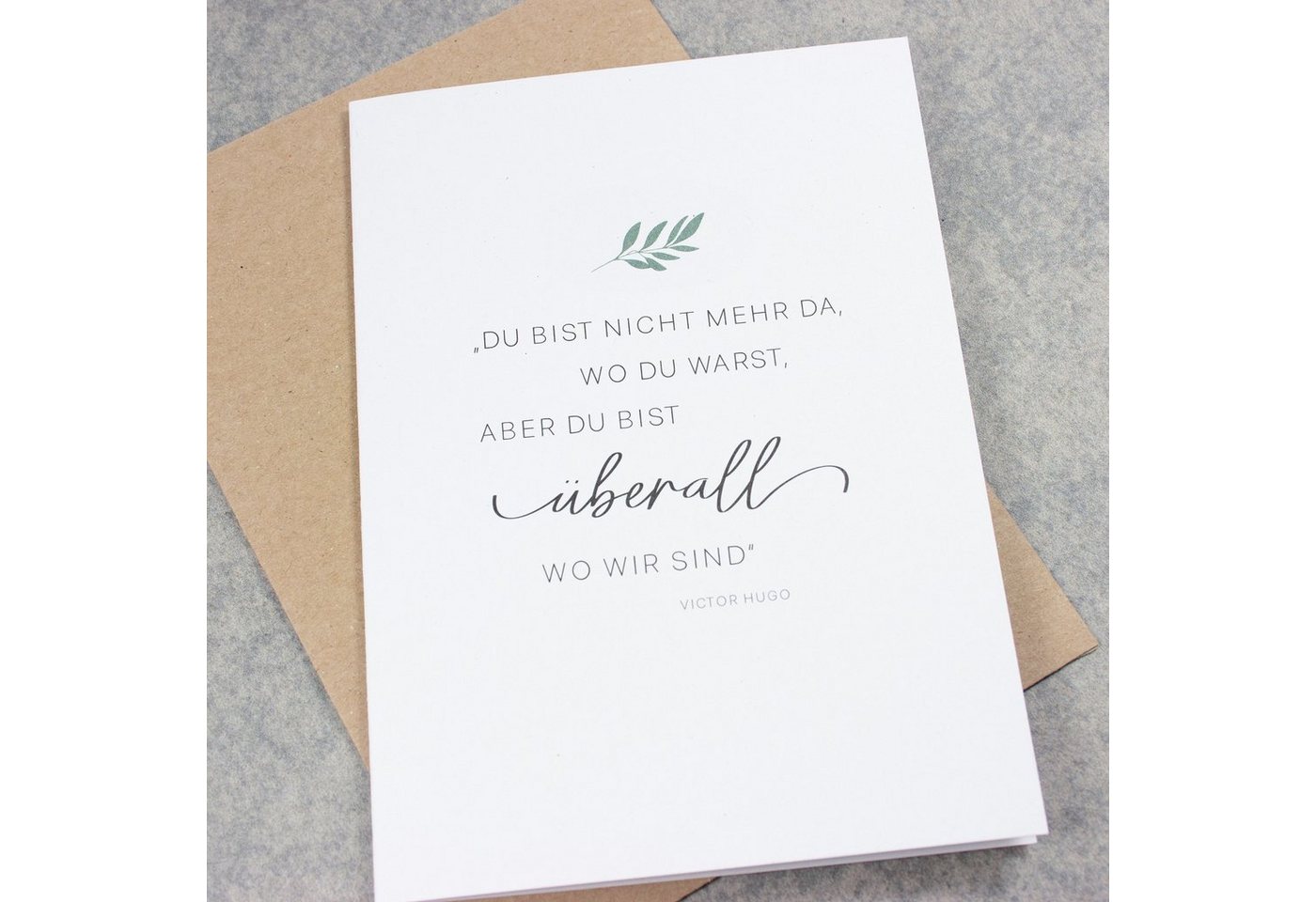 Thumbnail - Bow & Hummingbird Grußkarten Trauerkarte „Überall wo wir sind“