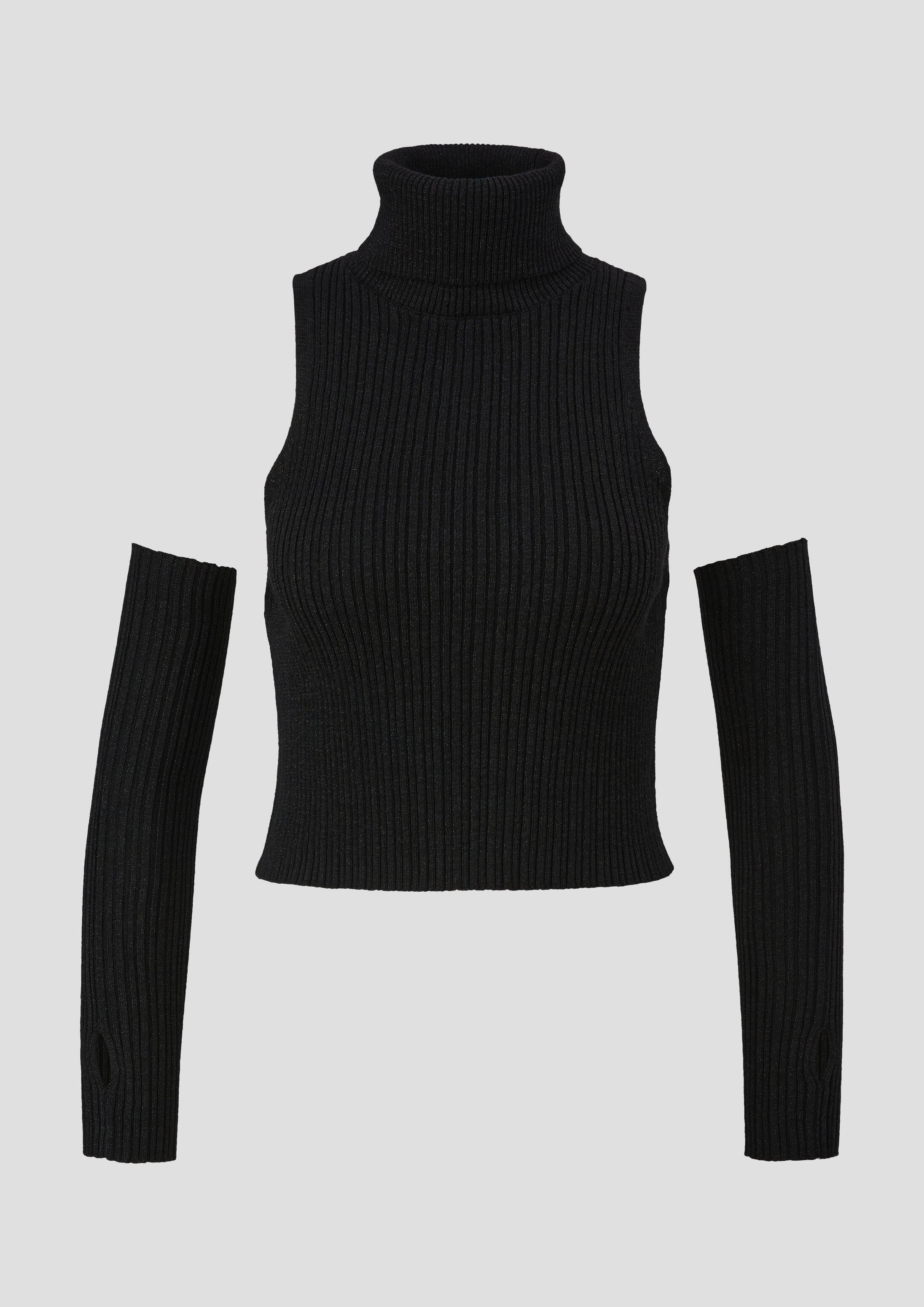 QS Muskelshirt Strickpullunder Stricktop mit Stulpen, QS x ELIF