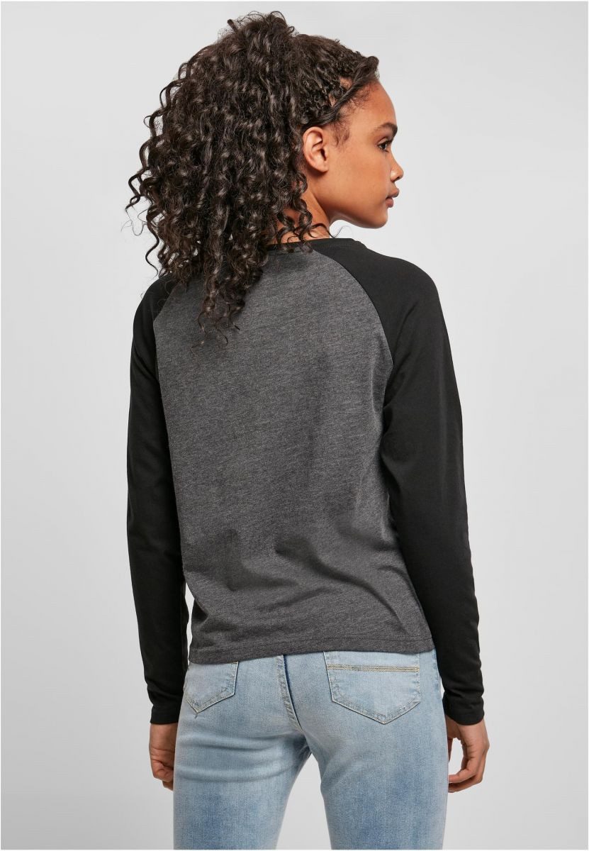 URBAN CLASSICS Longsleeve Ladies Contrast Raglan Longsleeve Damen Langarmshirt – Bild 3 von 3